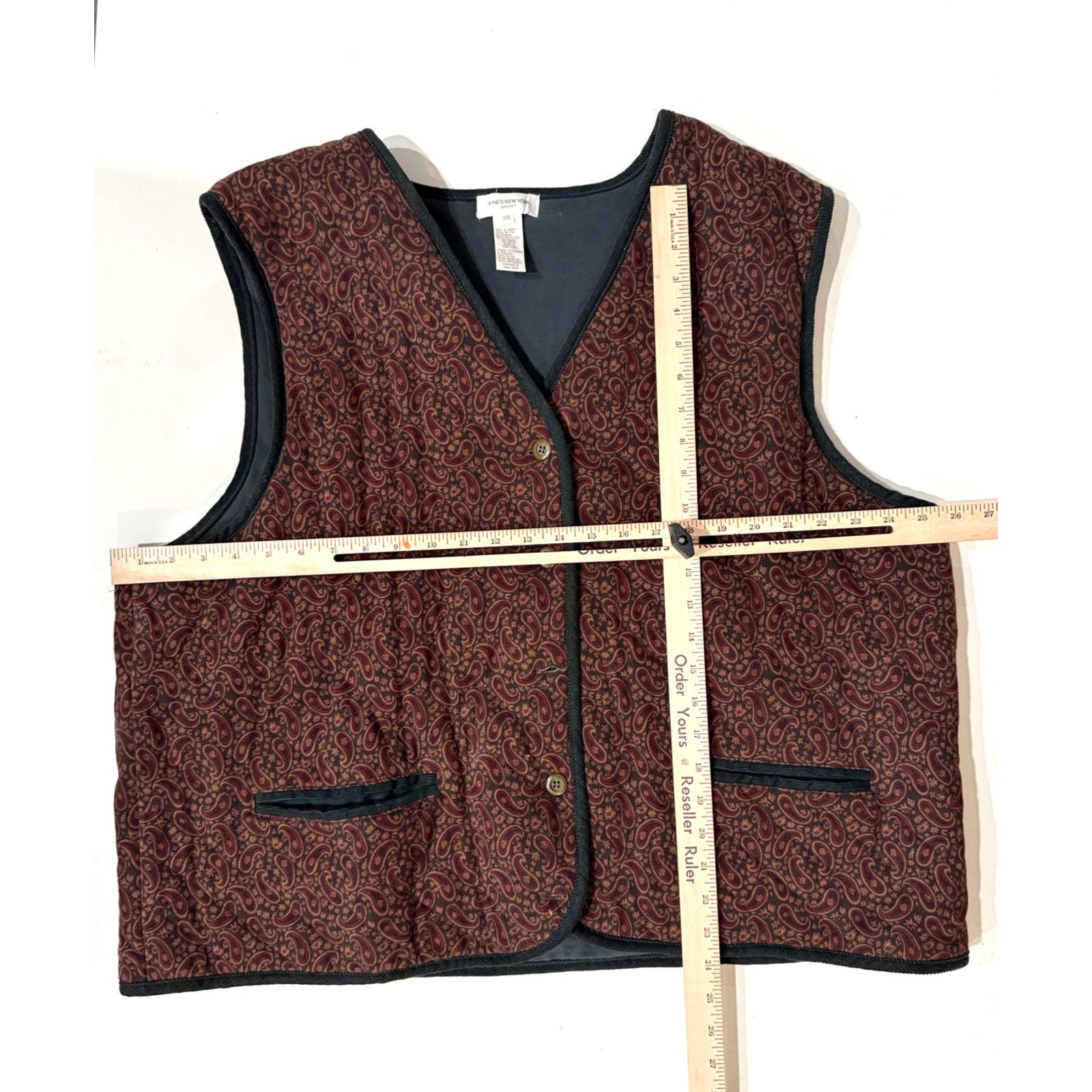 Jones New York Vintage 90s Jones New York Sport Vest Womens 3X Paisley Size 3XL / US 20-22 - 3 Thumbnail