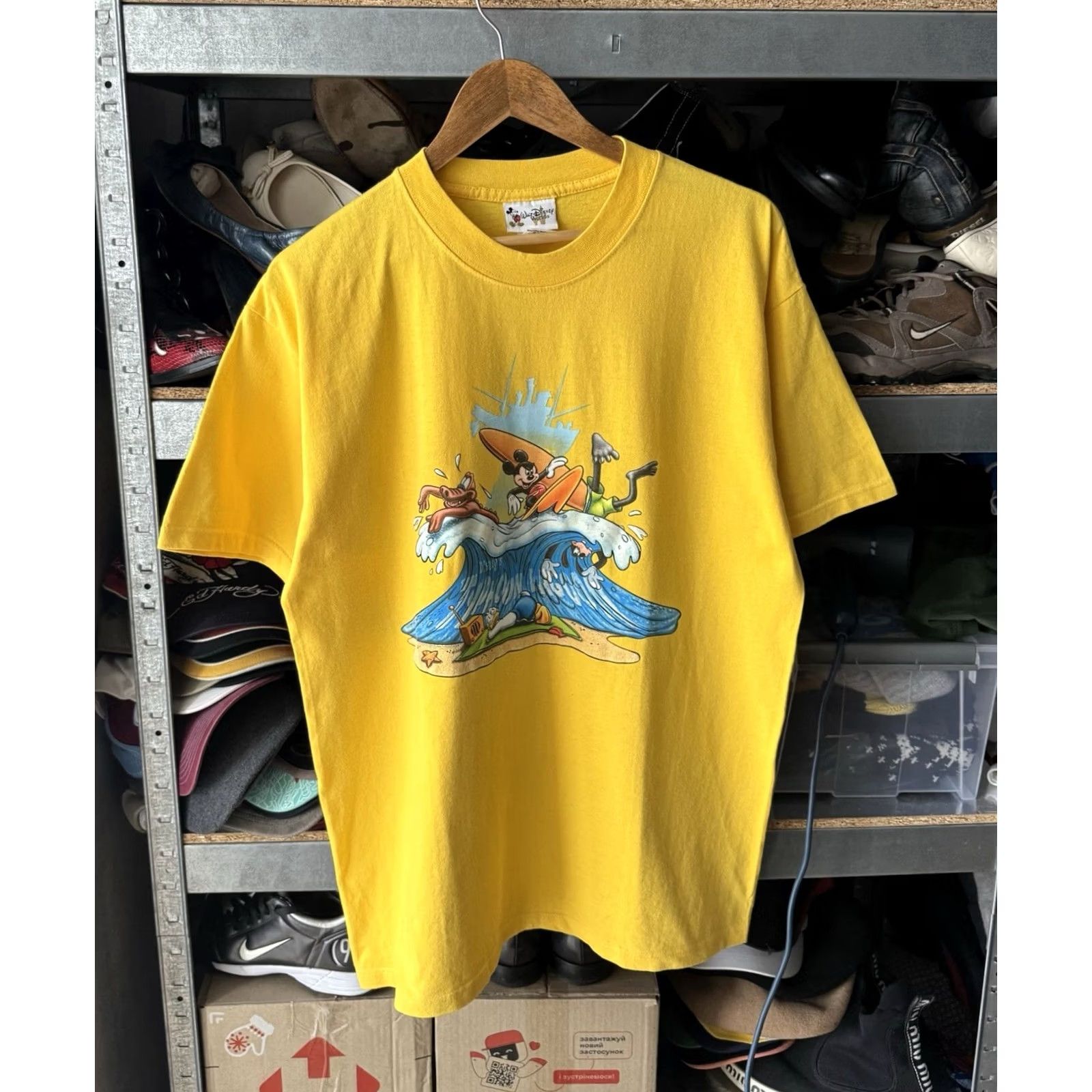 Disney VINTAGE Disney Mickey Mouse T-Shirt Men Regular Size M Yellow Short Sleeve 90s Retro Logo Theme Disney Hats Size US M / EU 48-50 / 2 - 3 Thumbnail