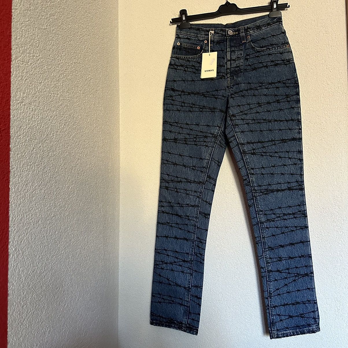 image of Vetements Barbed Wire Jeans F/w 21 in Blue, Women's (Size 26)
