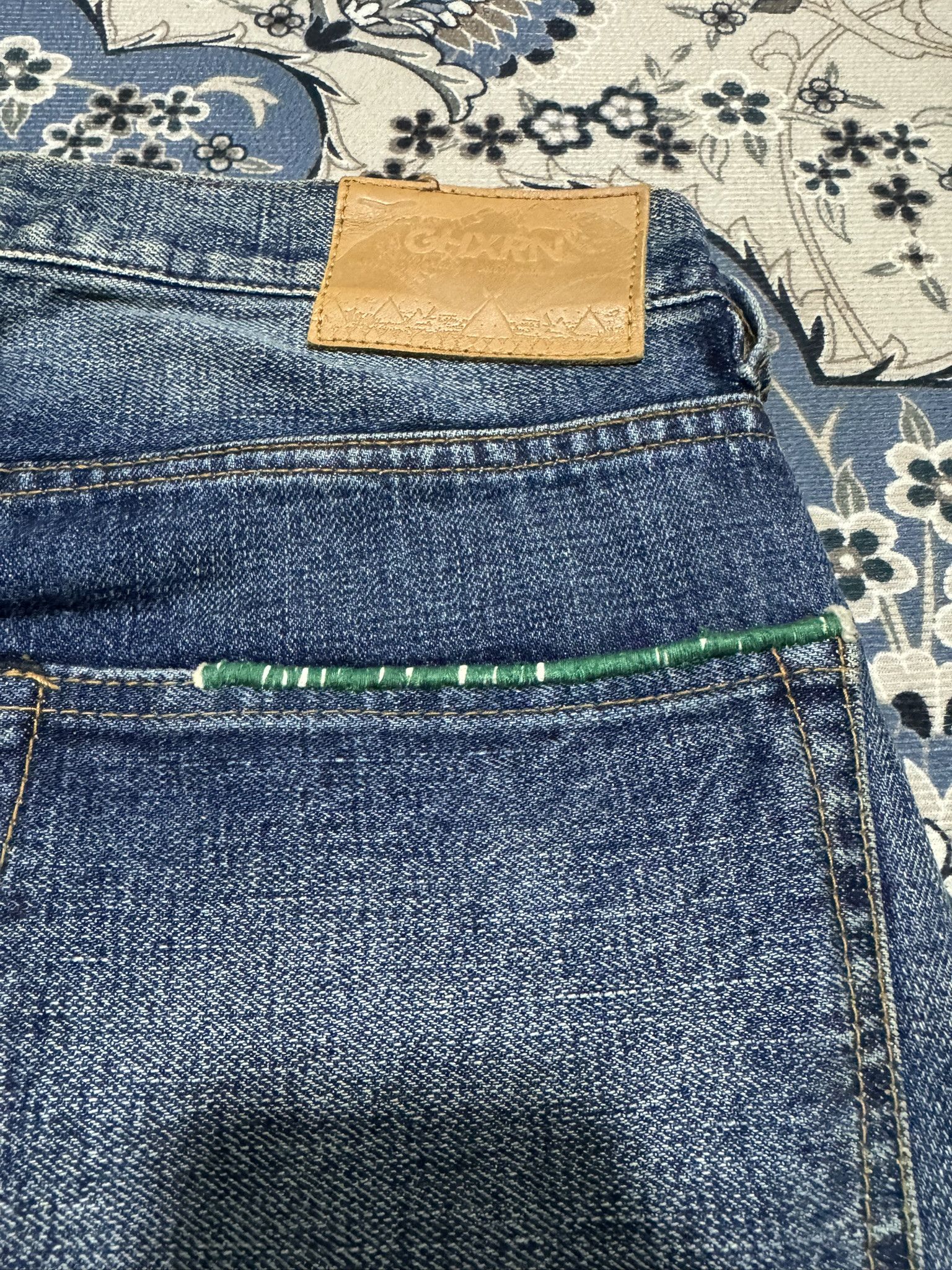Goodhood × Japanese Brand × R.Newbold Japanese Brand Goodhood x R.Newbold Selvadge Painted Jeans Size US 31 - 11 Thumbnail