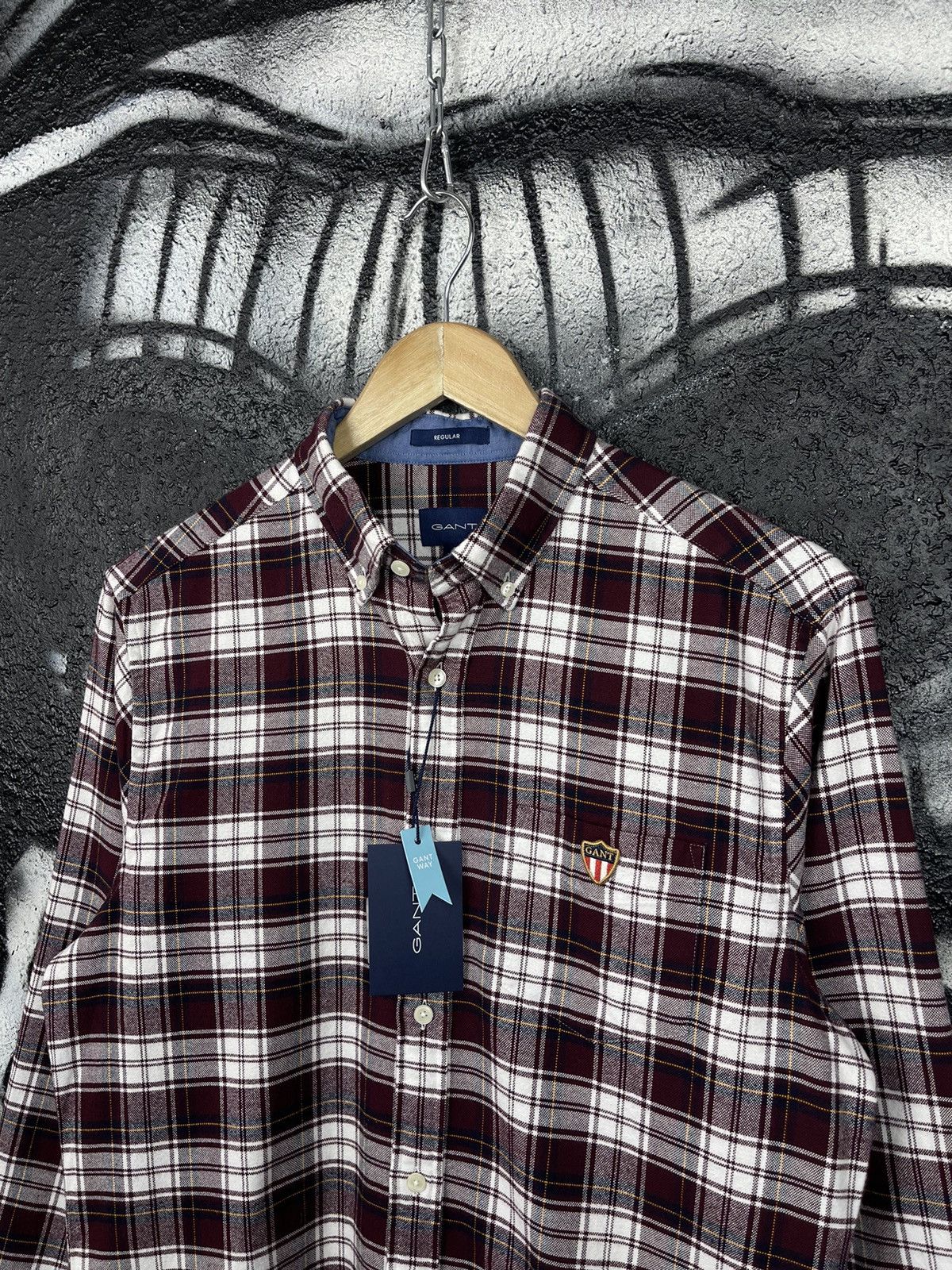 Gant GANT Regular Fit Shield Logo Plaid Button Down Shirt Size S Size US S / EU 44-46 / 1 - 2 Thumbnail