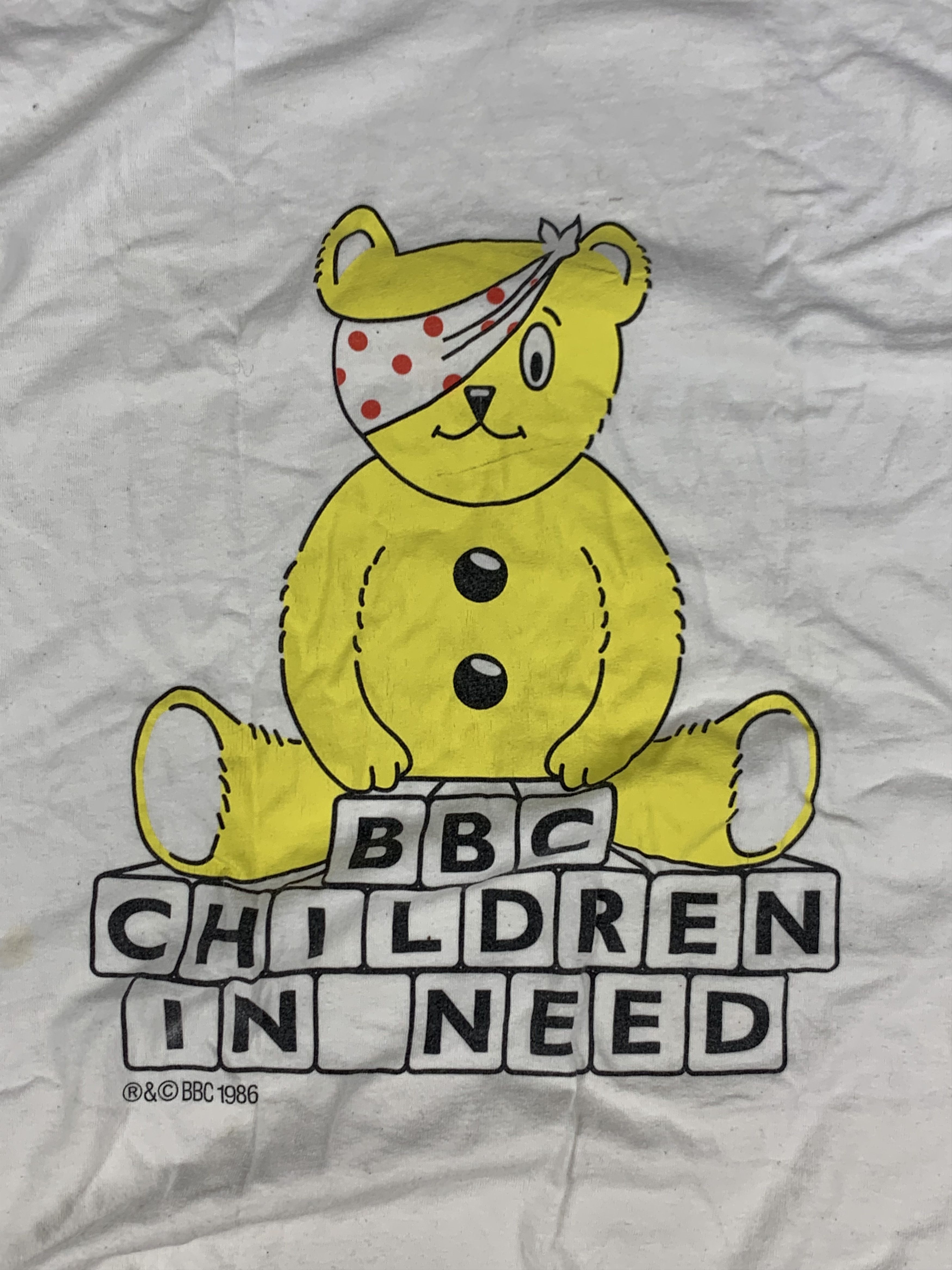 Vintage Vintage BBC Childrens in Need 1985 T-Shirt Size L Size US L / EU 52-54 / 3 - 4 Thumbnail