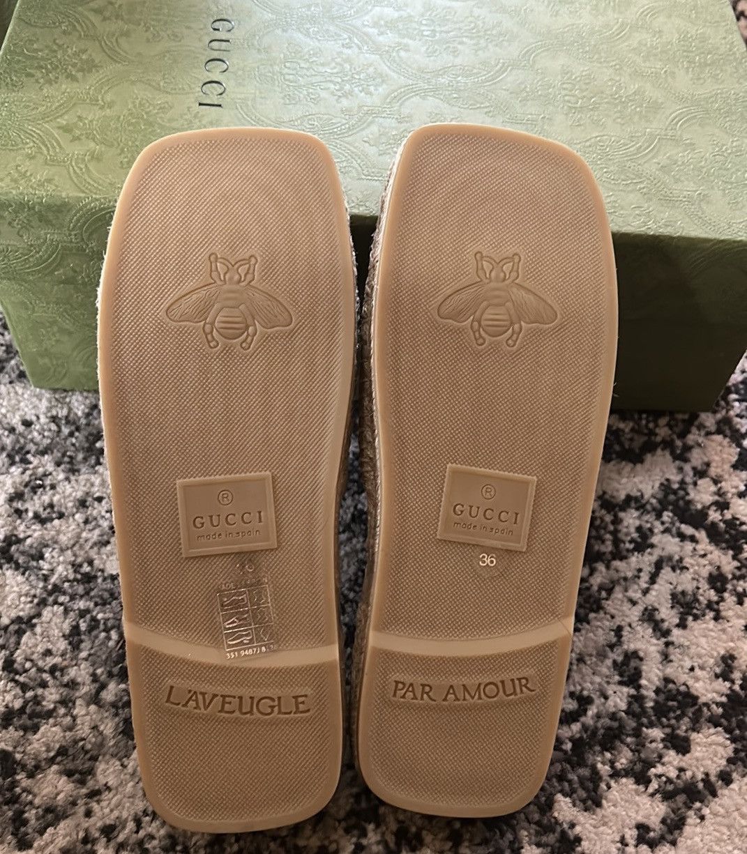 Gucci Gucci Nappa Interlocking G Espadrille Slide Sandals size 36 Size US 6 / IT 36 - 4 Thumbnail