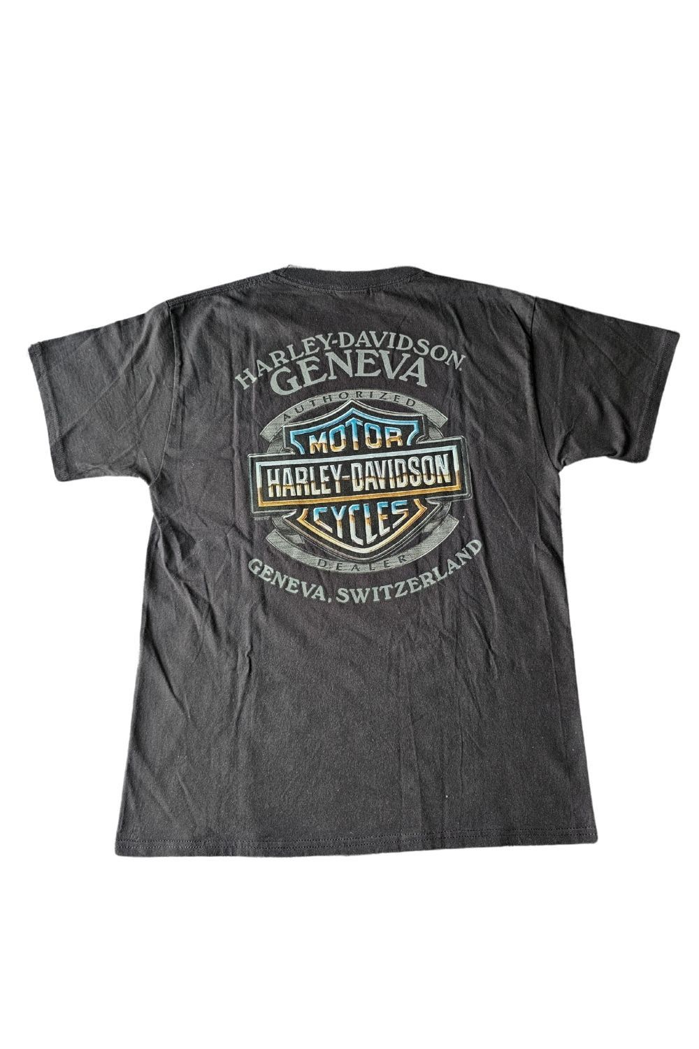 Harley Davidson Harley Geneva Skull Pocket Dealer Tee M Size US M / EU 48-50 / 2 - 2 Thumbnail