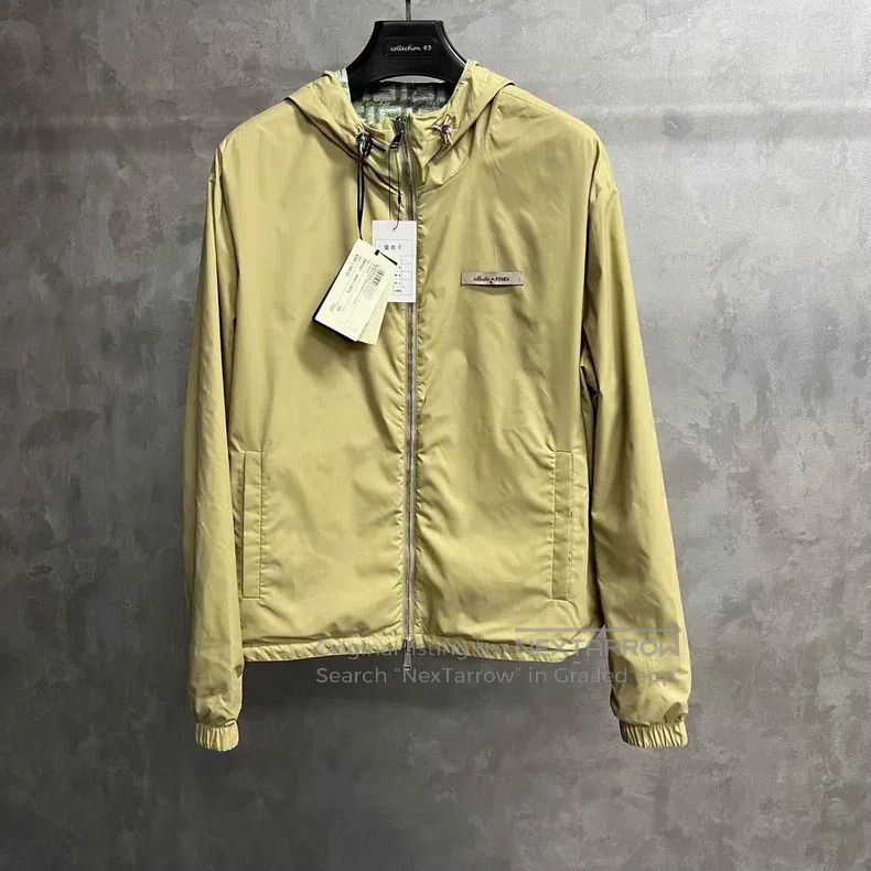 Fendi Fendi Green Printed Two-Way Hooded Long Sleeve Jacket Size US M / EU 48-50 / 2 - 3 Thumbnail