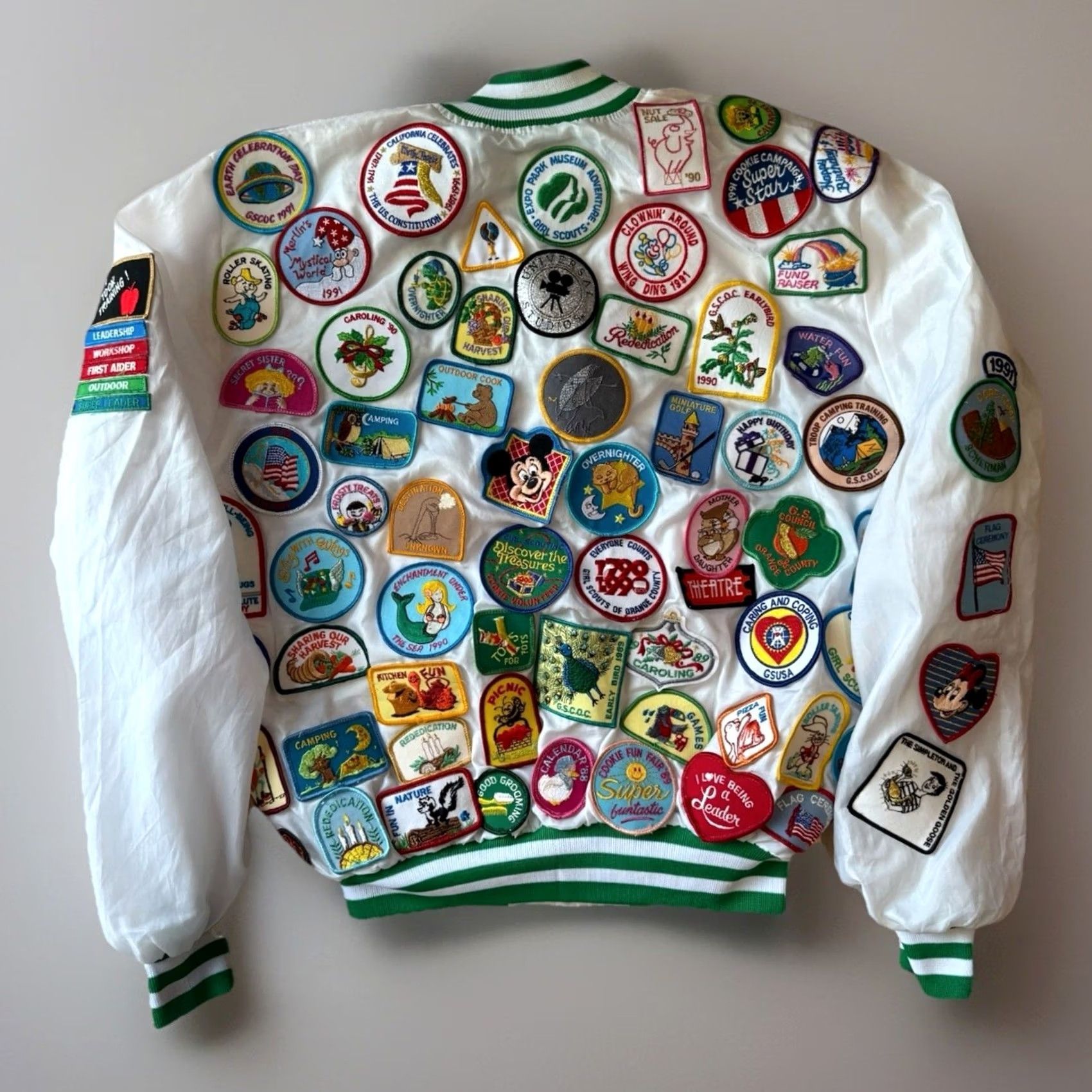 Vintage VINTAGE Girl Scout Bomber Jacket Medium White 80s Made in USA Americana Boho Size US L / EU 52-54 / 3 - 2 Thumbnail
