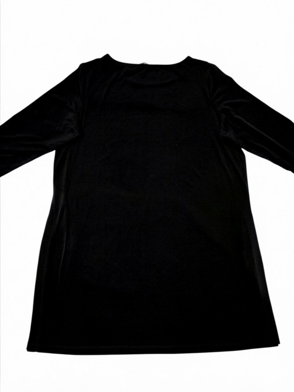 Other Susan Graver Every Day Liquid Knit 3/4 Sleeve Black Tunic S Size L / US 10 / IT 46 - 3 Thumbnail