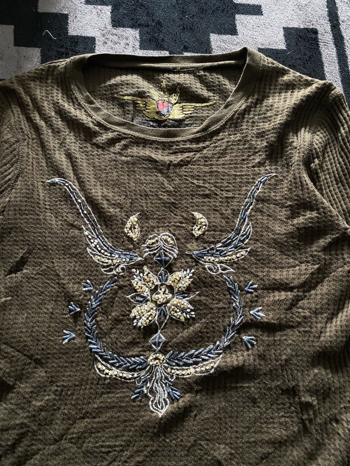 If Six Was Nine × Japanese Brand × Le Grande Bleu (L.G.B.) Japanese lgb style embroidery longsleeve tshirt Size US M / EU 48-50 / 2 - 2 Thumbnail
