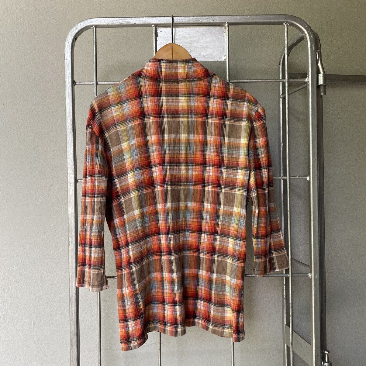 Tsumori Chisato Tsumori Chisato Brown Red Plaid Button Shirt Size XS / US 0-2 / IT 36-38 - 2 Thumbnail
