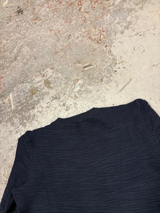 Emporio Armani 2000s Emporio Armani Pleats Navy Sweater Size XS / US 0-2 / IT 36-38 - 7 Thumbnail
