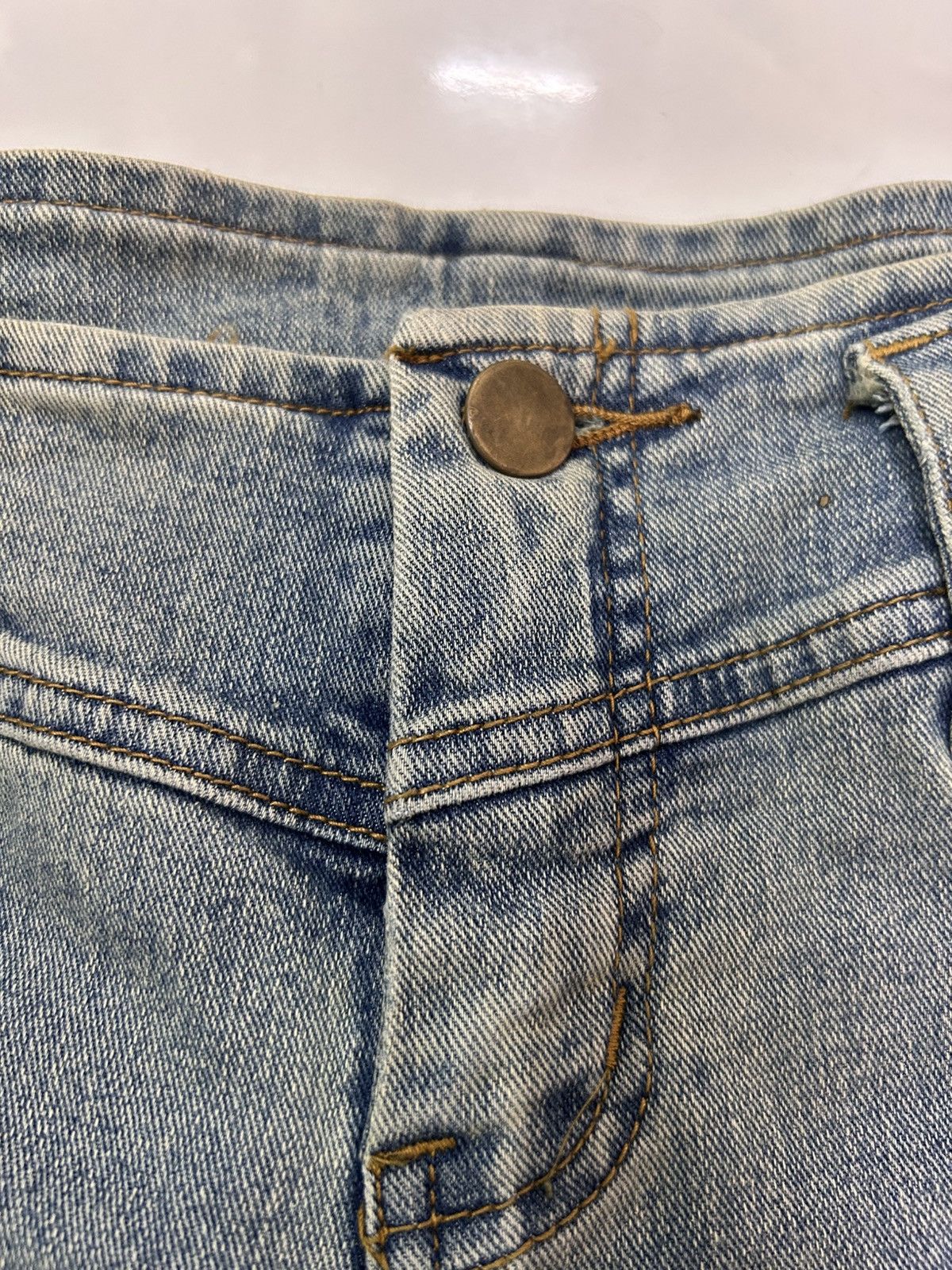 Japanese Brand × Vintage 💥 Vintage Japanese Punk Style Boot Cut Jeans Size 28" / US 6 / IT 42 - 9 Thumbnail