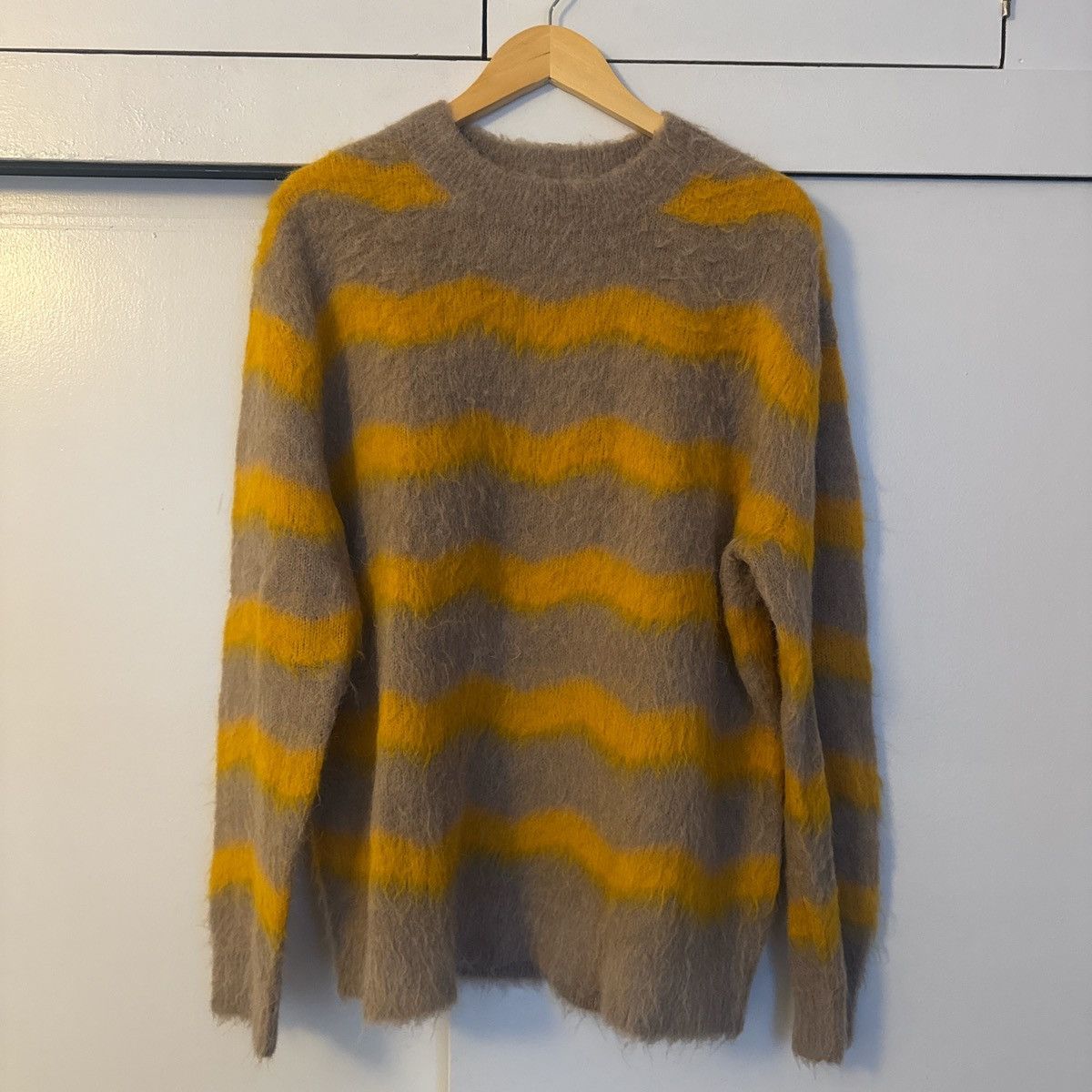Acne Studios Rare yellow / beige mohair striped Acne Studios grail Size US L / EU 52-54 / 3 - 4 Thumbnail
