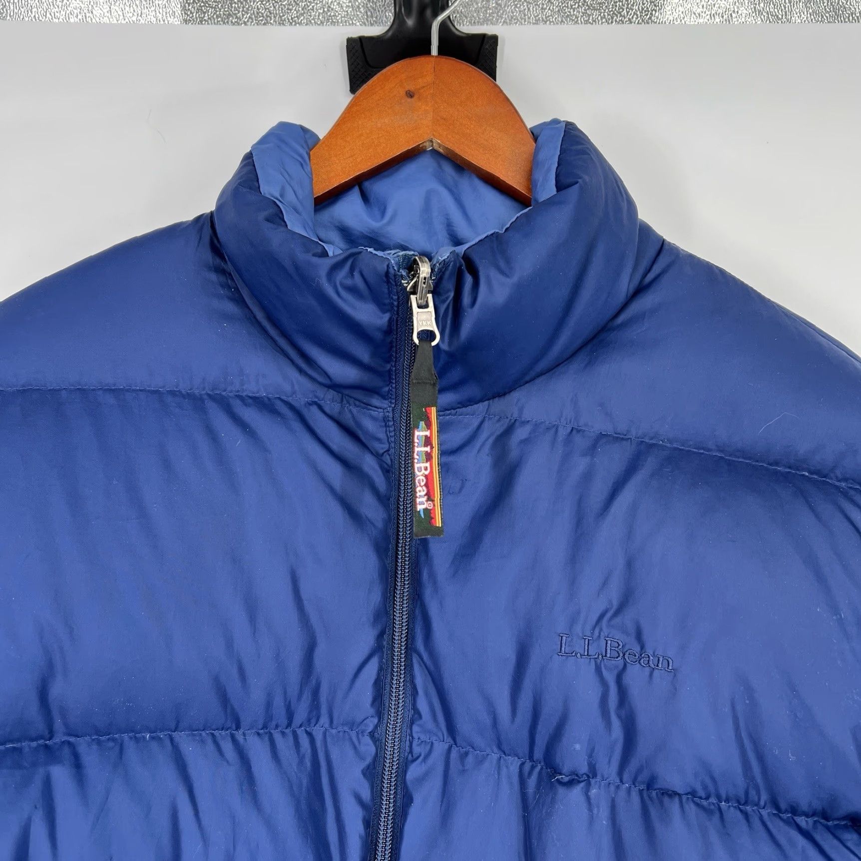 Vintage LL Bean Jacket Mens Small Blue Puffer Goose Down Insulated Zip Outdoor Regular Stand-Up Collar Pockets Full Zip 0 VC64 Size US S / EU 44-46 / 1 - 2 Thumbnail
