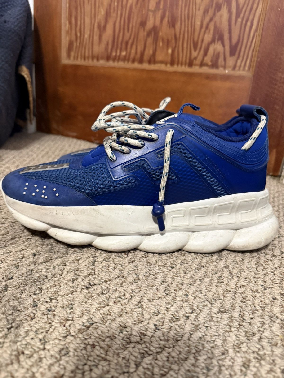 Versace Versace Chain Reaction Mesh Rubber Suede Blue 46 Size US 12 / EU 45 - 1 Thumbnail