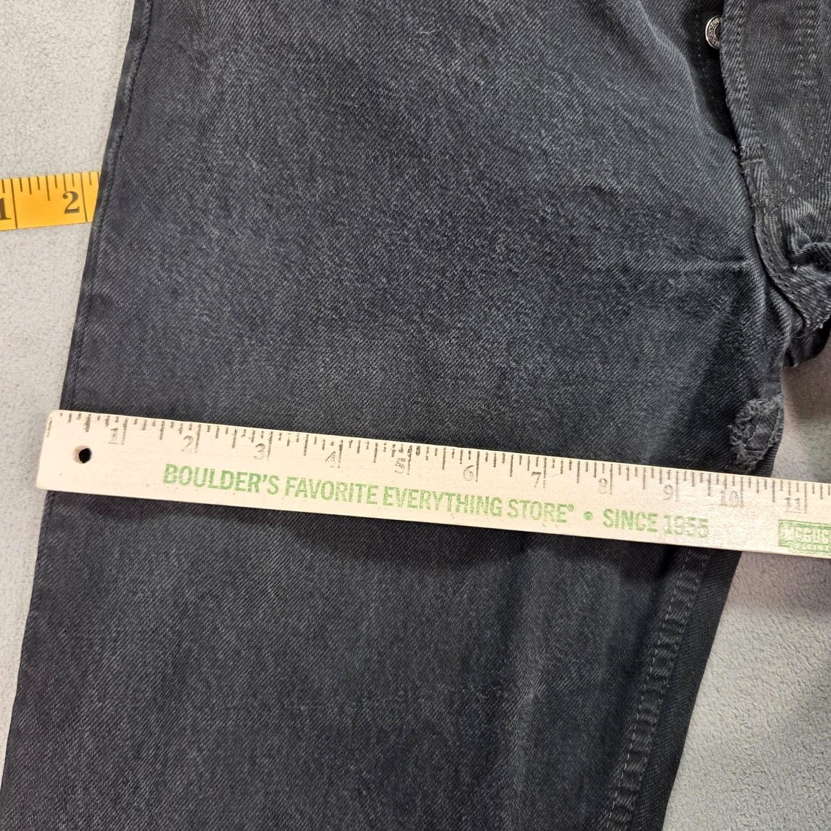 Levi's Levis Jeans Mens Black Straight Denim Faded Wash Mid Rise Inseam 27 30x27 5-Pocket Logo Size US 30 / EU 46 - 6 Thumbnail
