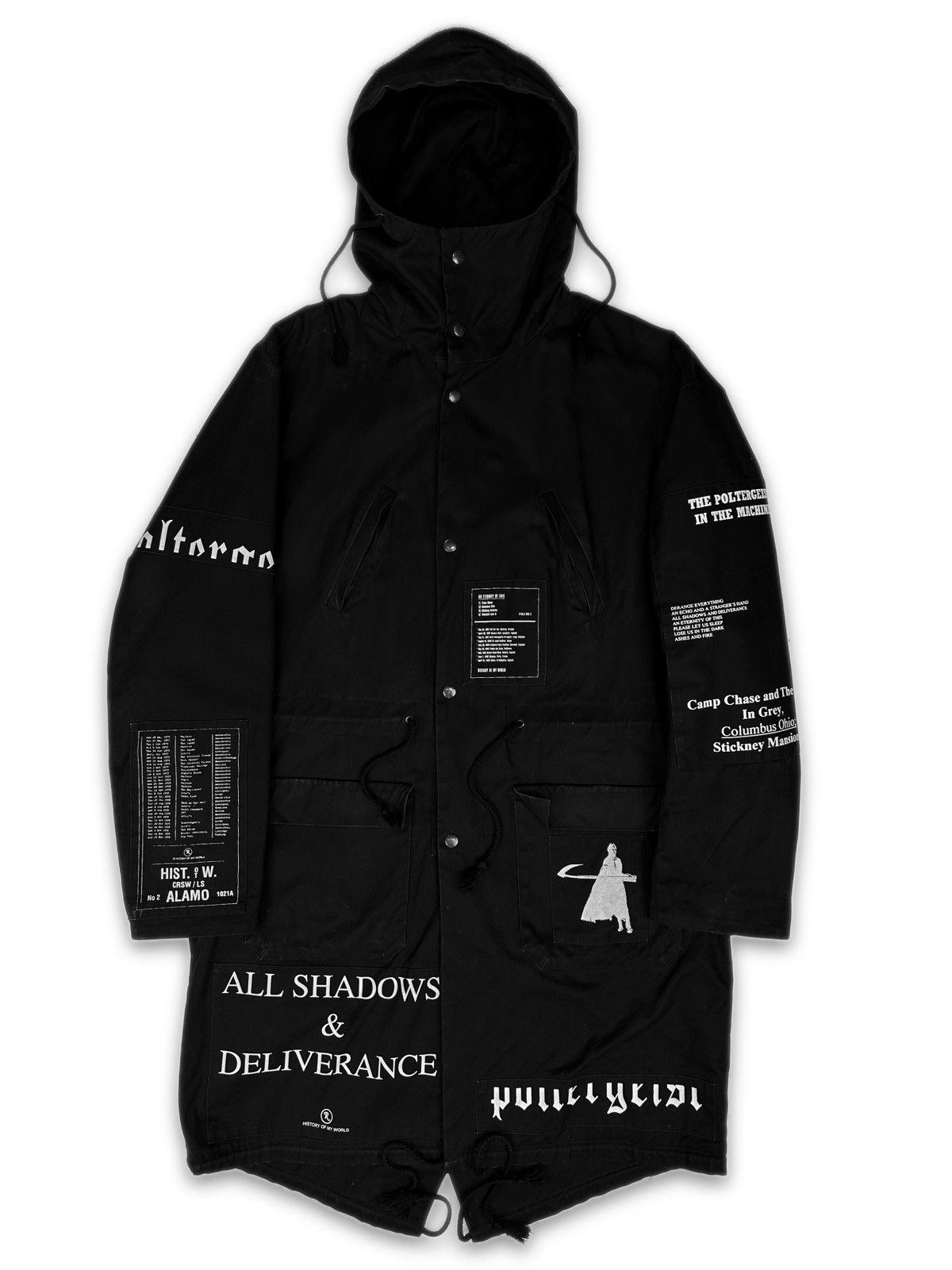 Raf Simons AW05 Raf Simons History of My World Poltergeist Patch Parka |  Grailed