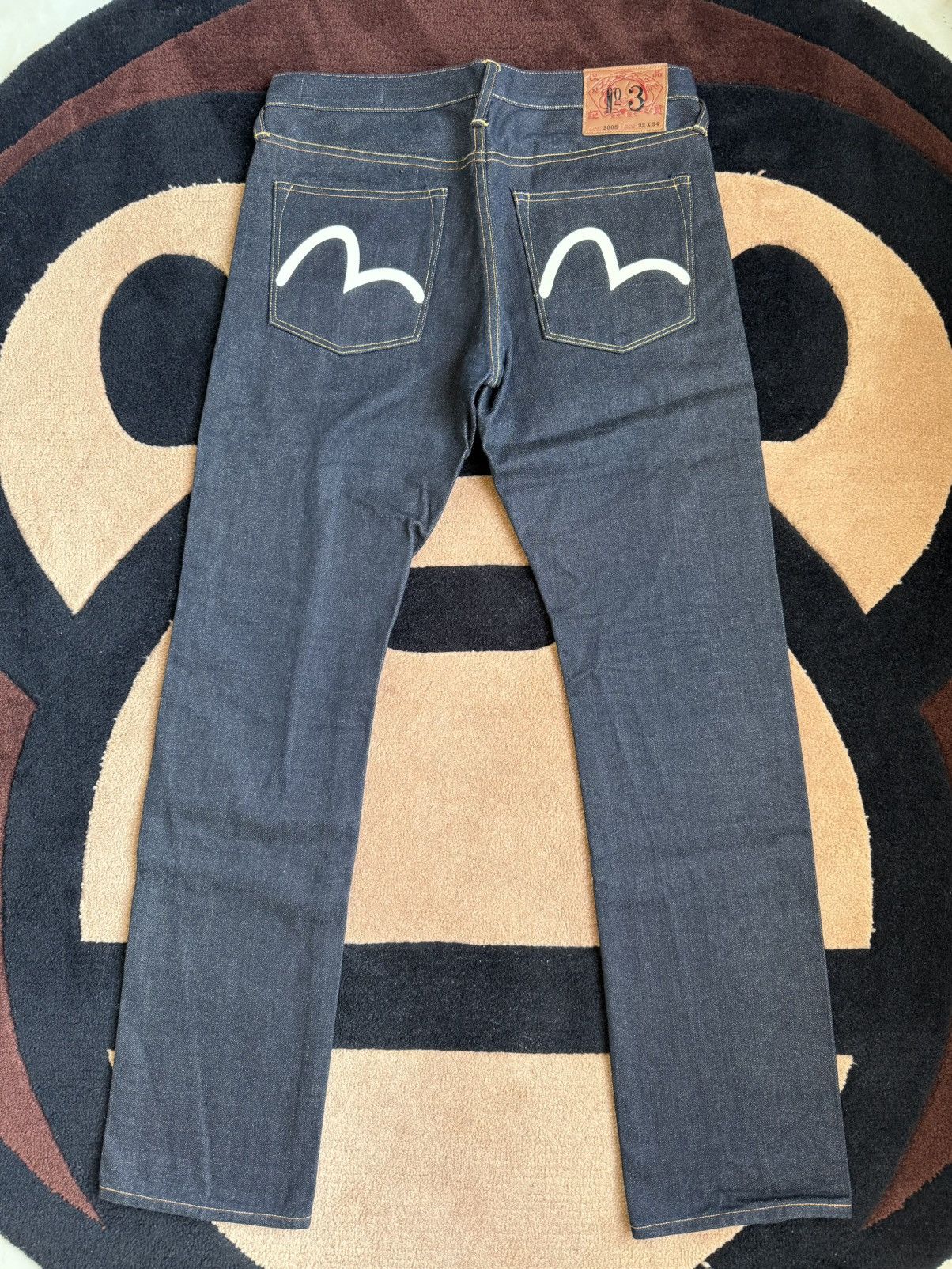 Evisu evisu jeans Size 32x34 Diacock Painted Selvedge Denim | Grailed