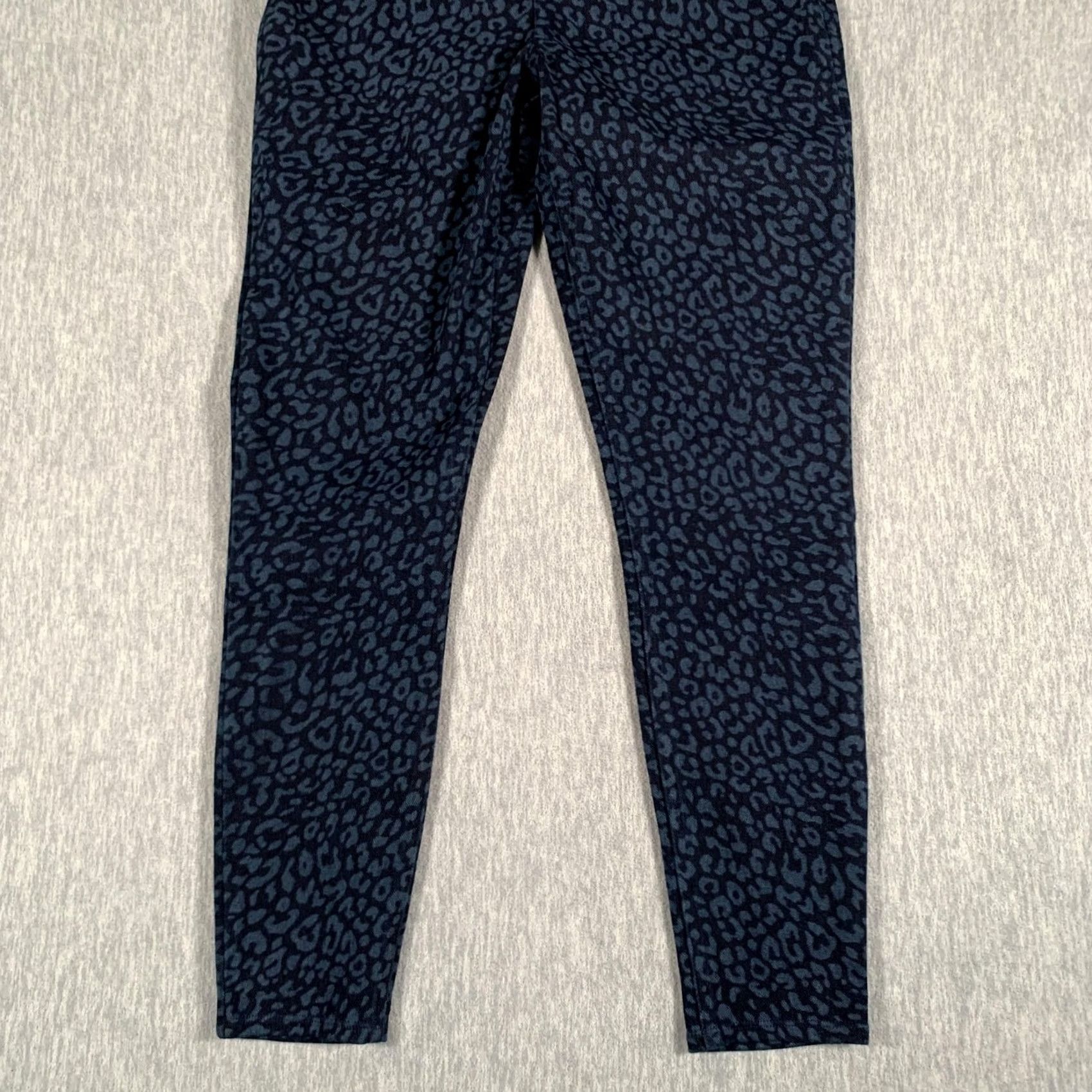 Spanx Spanx Leggings Womens L Blue Leopard Print Shaping Pull On Stretch Pants Size 36" / US 14 / IT 50 - 3 Thumbnail