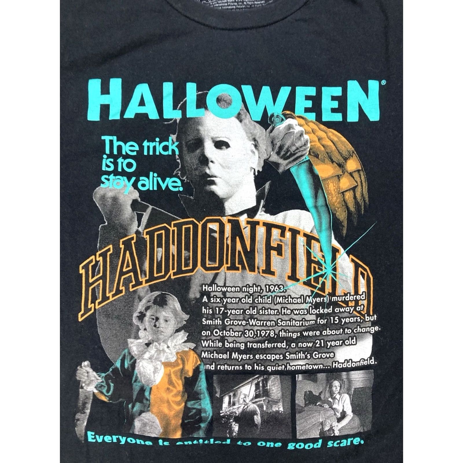 Ripple Junction VINTAGE John Carpenter's Halloween Graphic T-shirt Men XL Black Haddonfield Movie Ripple Junction Shirt Mens Black Halloween 80s 90s Paperboy logos Size US XL / EU 56 / 4 - 2 Thumbnail