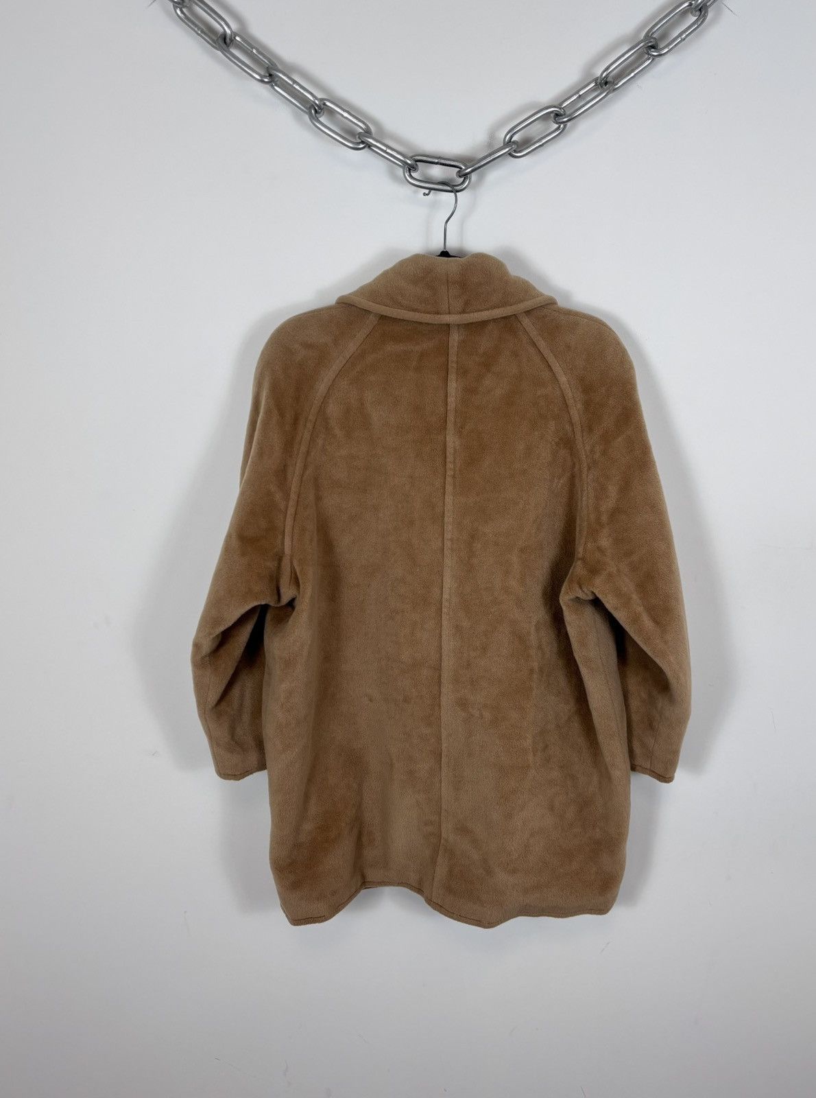 Max Mara Max Mara Women’s Camel Brown Wool Fur Oversized Icon Coat Size L / US 10 / IT 46 - 3 Thumbnail