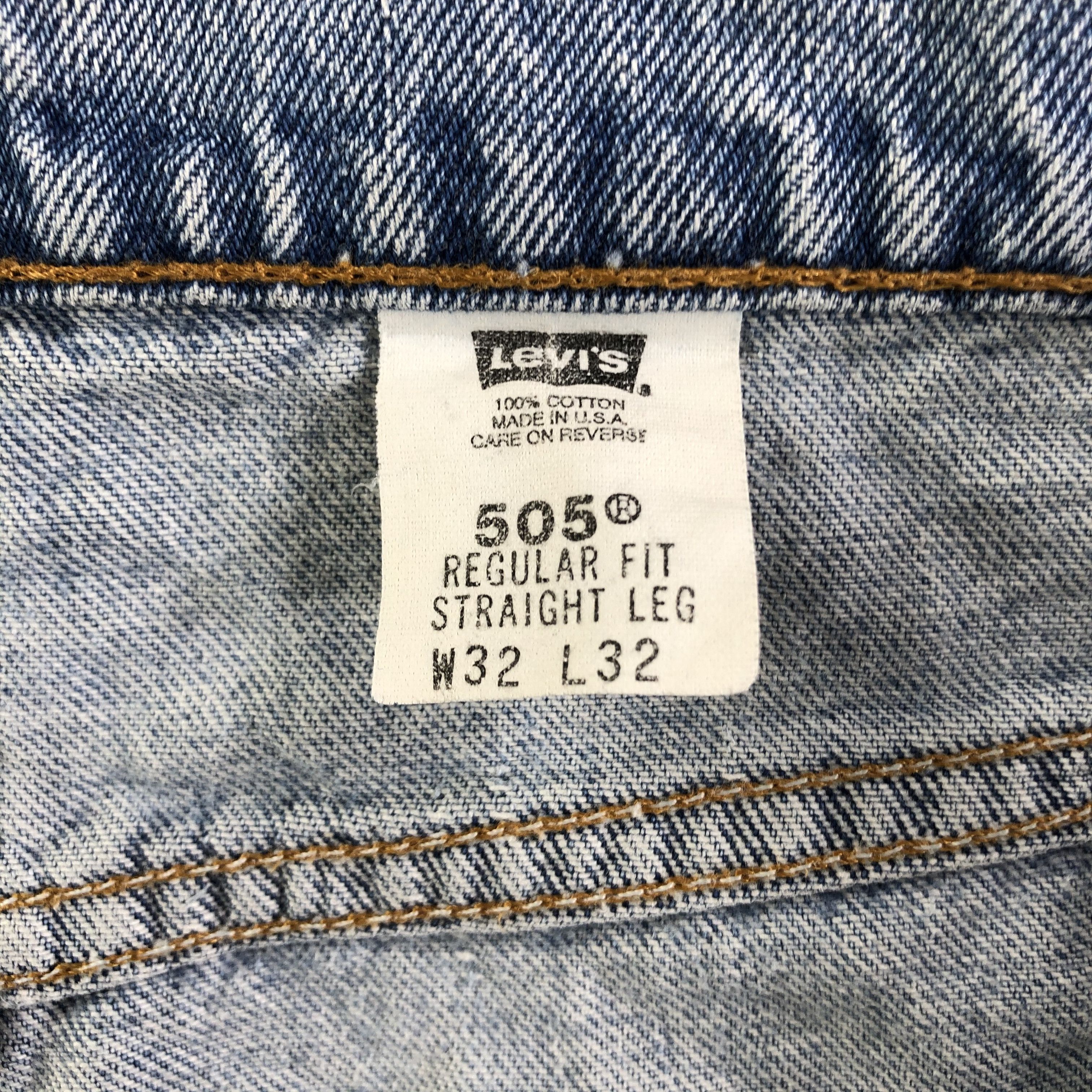 Levi's Vintage Light Wash Levis 505 Jeans-J3416 Size 32" / US 10 / IT 46 - 10 Thumbnail