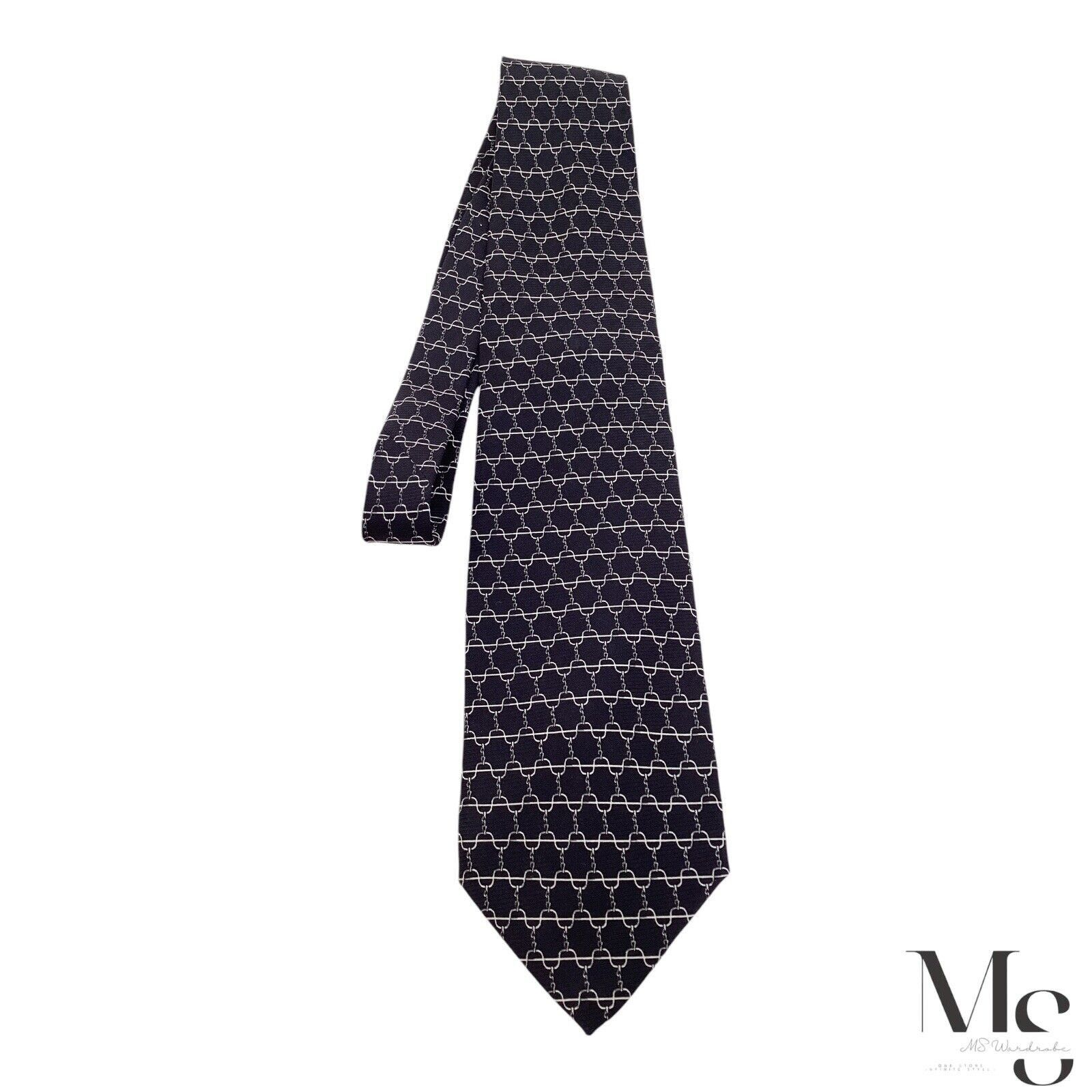 Other ADISON Blue Chain Link Print Silk Tie Made In Italy W: 3.75" Size ONE SIZE - 6 Thumbnail