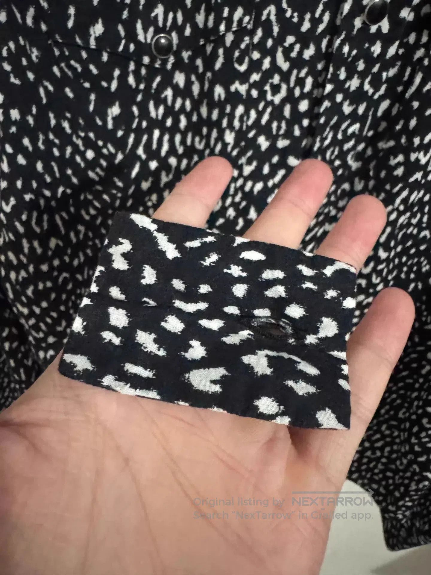 Saint Laurent Paris Black Patterned Long Sleeve Button. Size US S / EU 44-46 / 1 - 6 Thumbnail