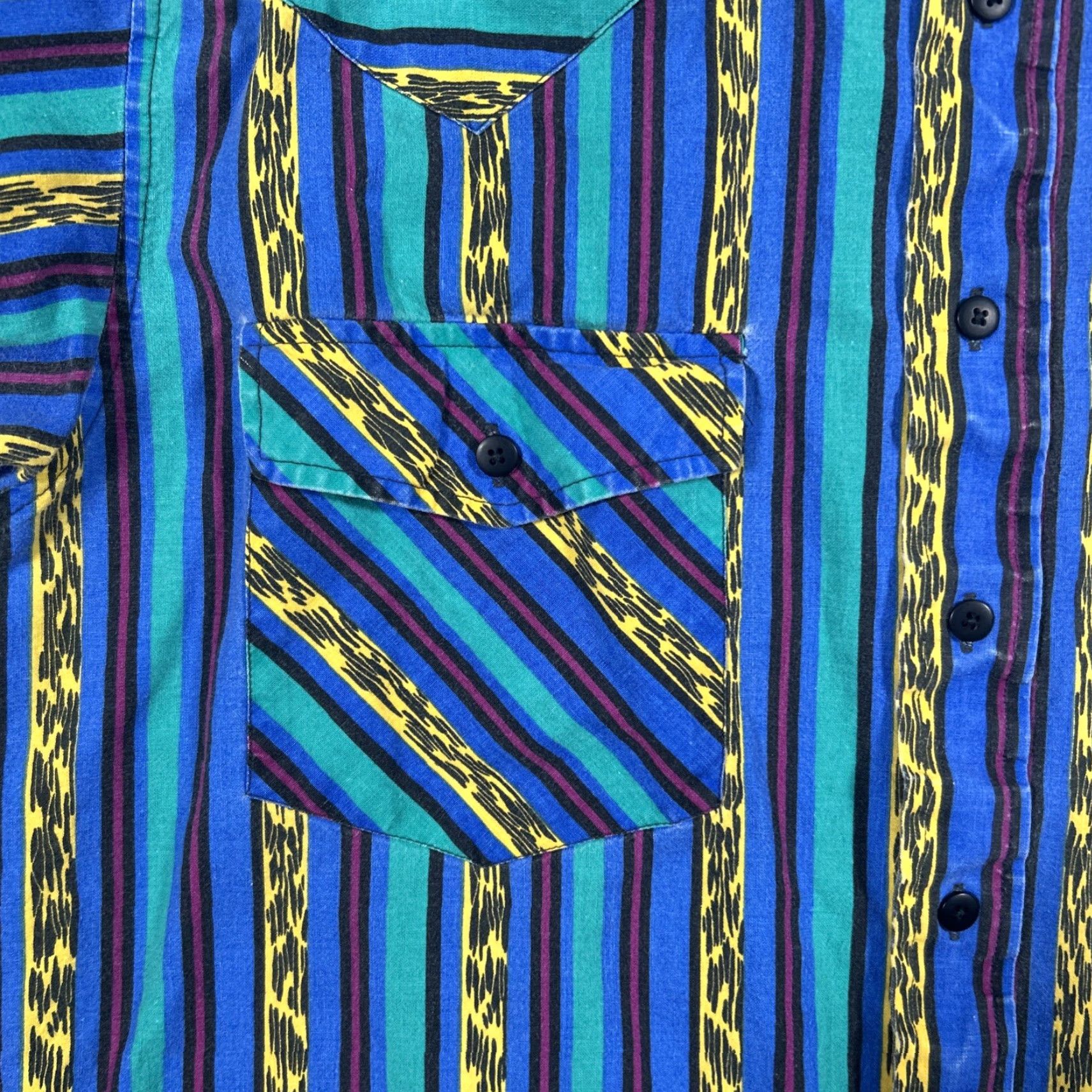 CO Western Plains Trading Co Aztec Brushpopper Shirt Mens Button Up Long Sleeve M Multicolor Cotton Geometric Western All Seasons Pockets Mens Size US M / EU 48-50 / 2 - 3 Thumbnail