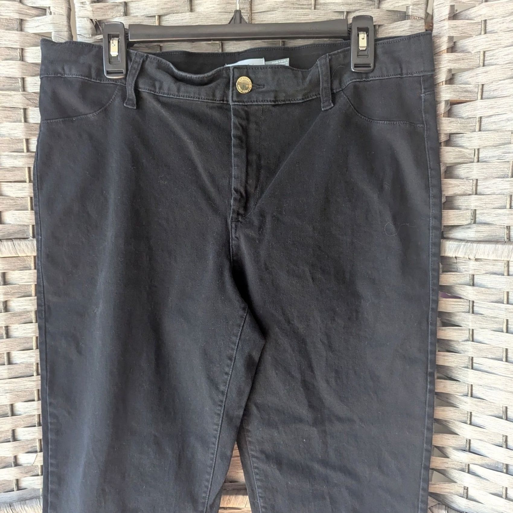Calvin Klein Calvin Klein Womens Black Skinny Ankle Pants Sz 14 Stretch Slim Fit Size 36" / US 14 / IT 50 - 2 Thumbnail