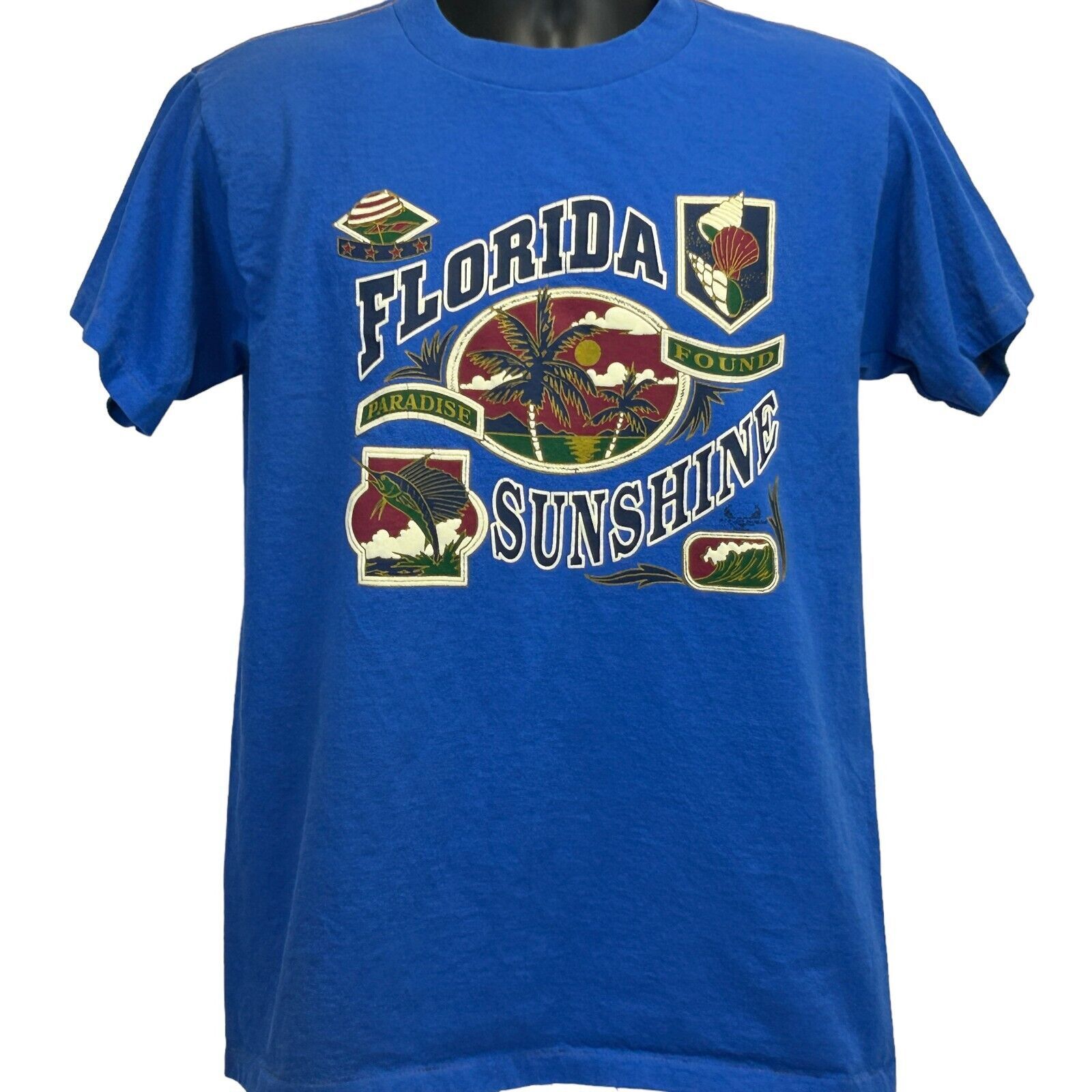 All Sport Vintage 90s Florida Sunshine T Shirt Travel Tourist M Medium Size US M / EU 48-50 / 2 - 2 Thumbnail