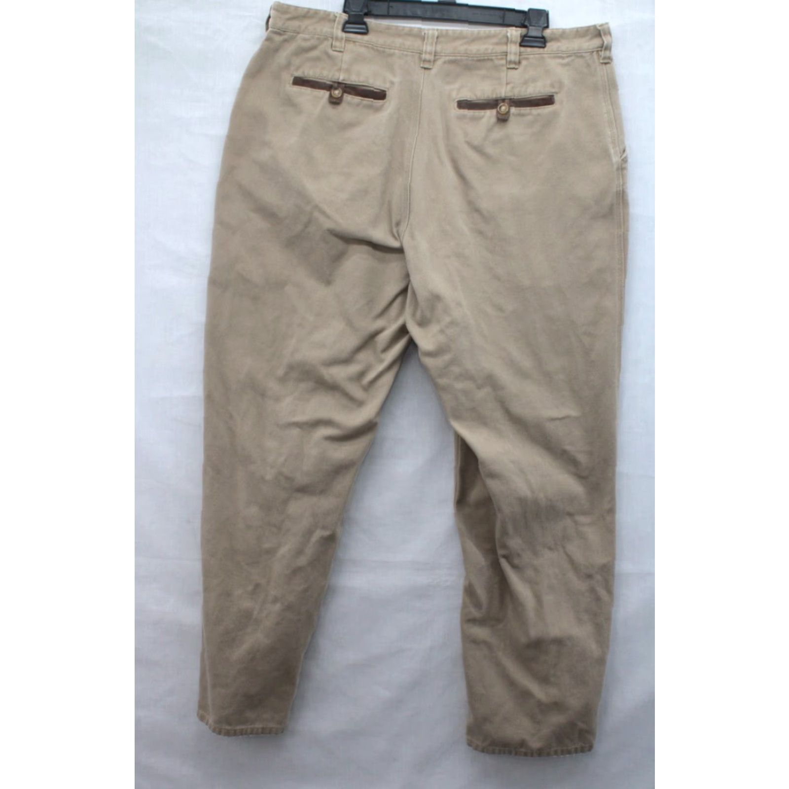 Orvis Orvis Canvas Pants Men's 38x31 Khaki Heavy Cotton Leather Trim Outdoors Fishing Size US 38 / EU 54 - 4 Thumbnail