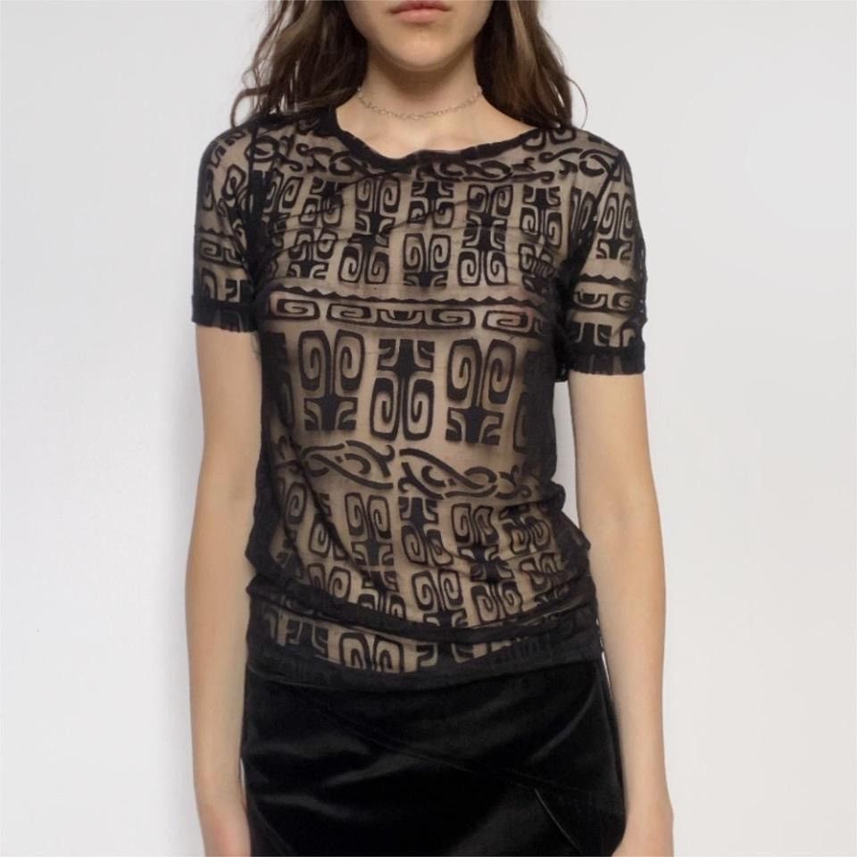 Givenchy givenchy vision line short sleeved mesh top Size S / US 4 / IT 40 - 2 Thumbnail