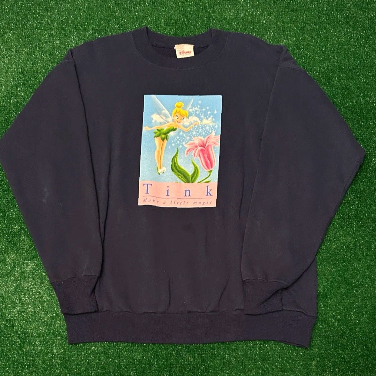 Disney VINTAGE Disney Tinker Bell Cartoon VTG Crewneck Sweater Unisex Adults M Blue 90s Cartoon Pullover Crew Neck Girls Mens Size US M / EU 48-50 / 2 - 3 Thumbnail