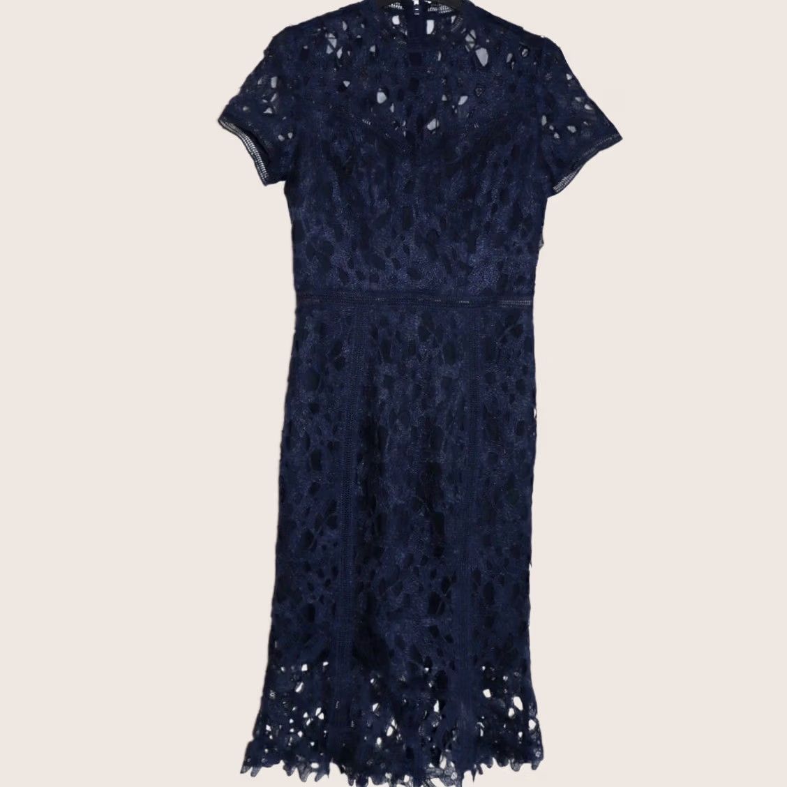 Vintage Chi Chi London Lace Pencil Dress UK8 Navy Women’s Short Sleeve Party Bnwt Gemma Lace Pencil Dress Navy Women’s Short Sleeve Party Bnwt Size 30" / US 8 / IT 44 - 1 Thumbnail
