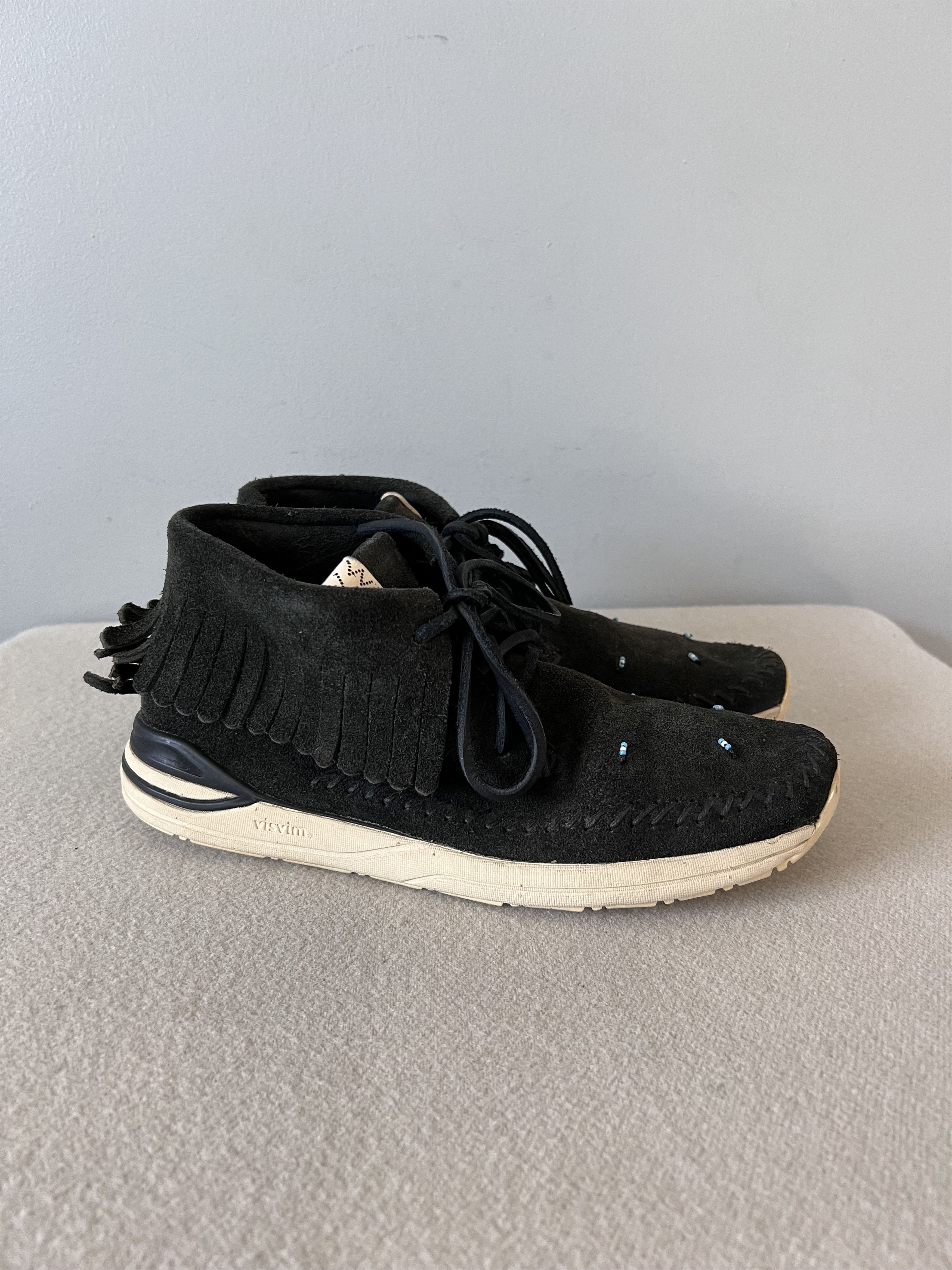 Visvim Visvim Maliseet Shaman Mid Folk Moc in Black Suede Size US 8 / EU 41 - 1 Thumbnail