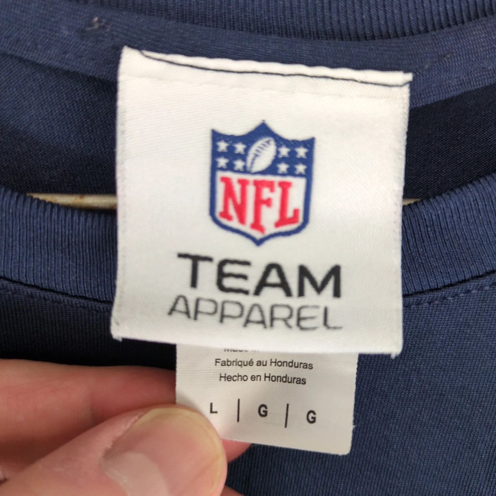 NFL NFL Team Apparel New England Patriots Football Men's T-Shirt Size US L / EU 52-54 / 3 - 3 Thumbnail