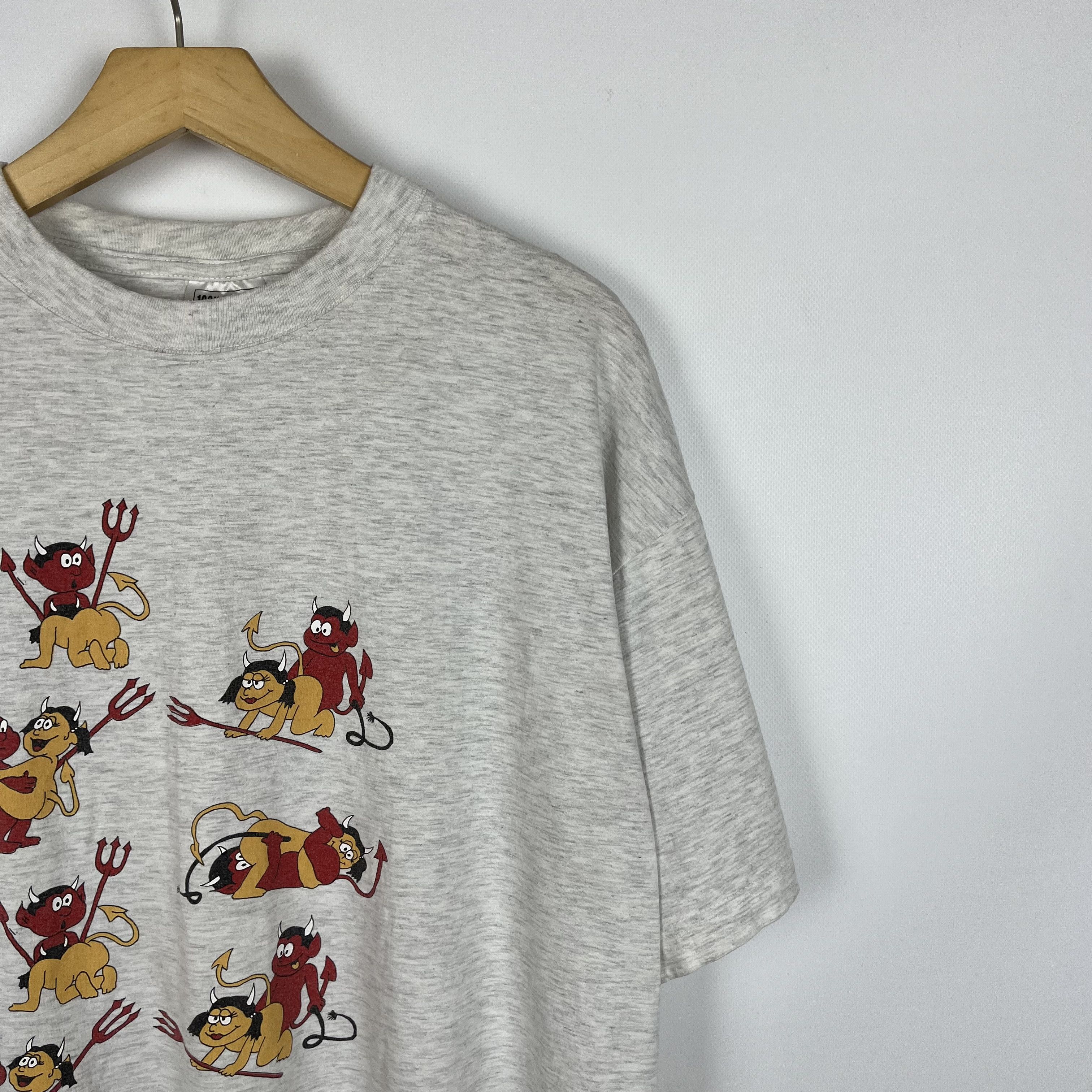 Vintage Vintage Devil Sex Position Adult Funny T Shirt 90’s Size US L / EU 52-54 / 3 - 2 Thumbnail