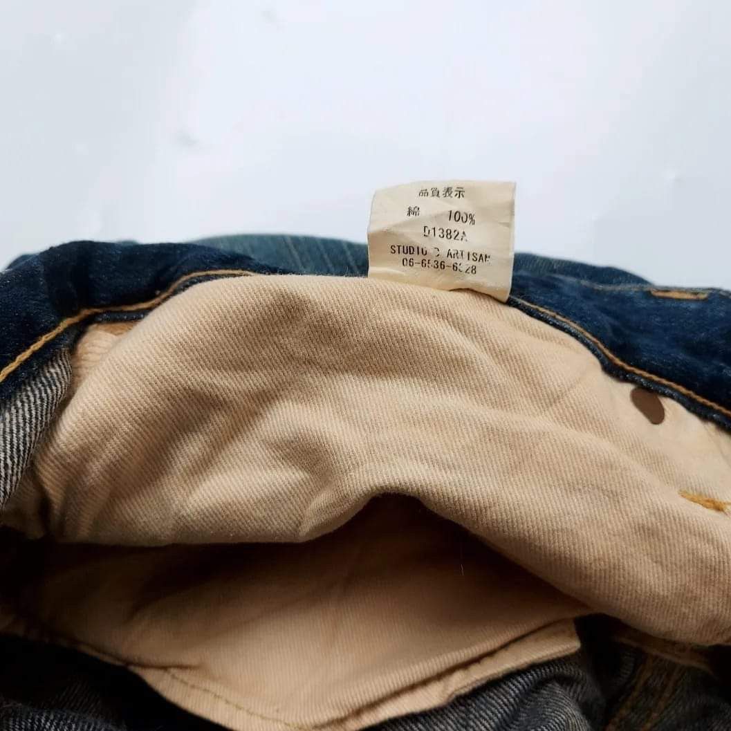 Japanese Brand × Studio D'Artisan Studio D'artisan Back Print Raw Denim Short Size US 32 / EU 48 - 9 Thumbnail