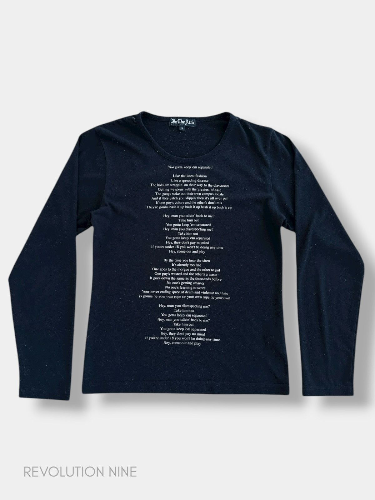 In The Attic In The Attic black poem longsleeve Size US M / EU 48-50 / 2 - 1 Thumbnail