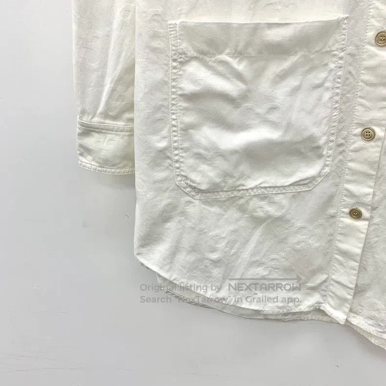 Other Gucci White logo jacquard full-printed cotton lapel single Size US XXS / EU 40 - 4 Thumbnail
