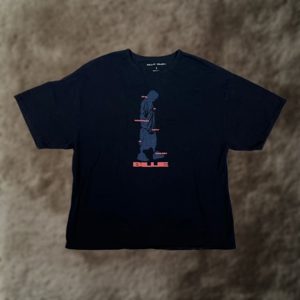 Vintage Billie Eilish T-Shirt Black Large Graphic Print Crew Neck Short Sleeve Music Tee Mens Large Size US L / EU 52-54 / 3 - 1 Thumbnail