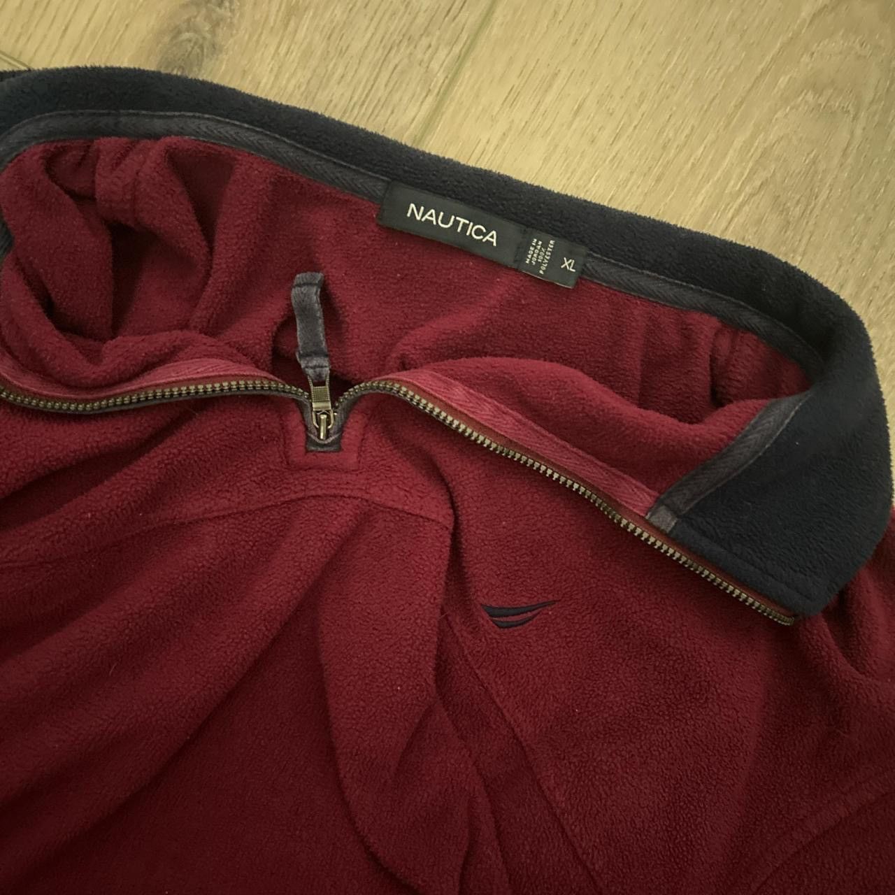 Nautica Vintage Red Nautica Quarter Zip Fleece XL Size US XL / EU 56 / 4 - 3 Thumbnail