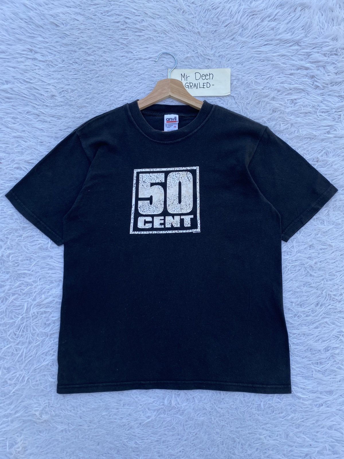 Rap Tees Rare Vintage 50 Cent Rapper Anvil Tshirt Size US S / EU 44-46 / 1 - 2 Thumbnail