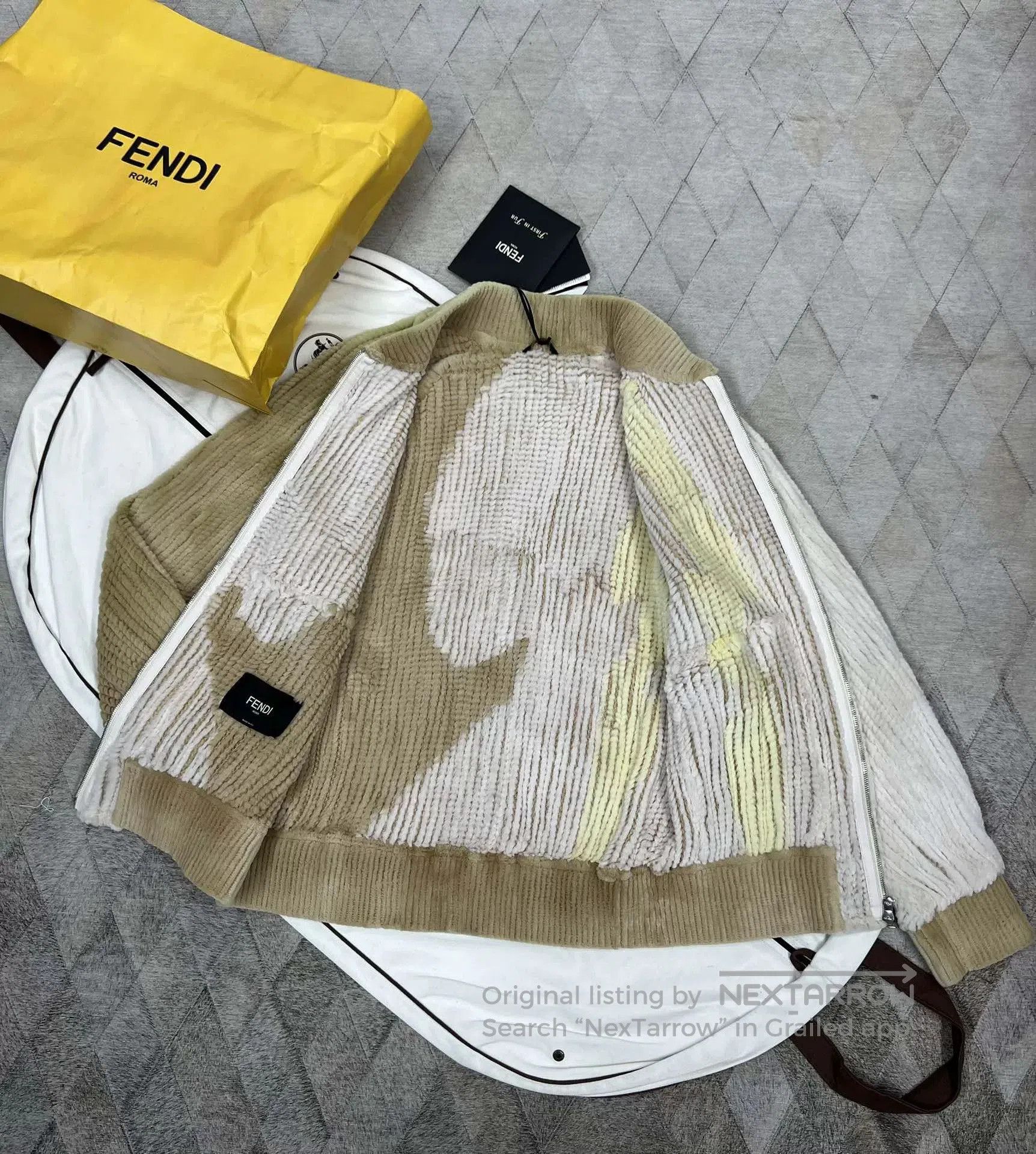Fendi Fendi Hand-Woven Mink Fur Baseball Jacket. Size US M / EU 48-50 / 2 - 7 Thumbnail