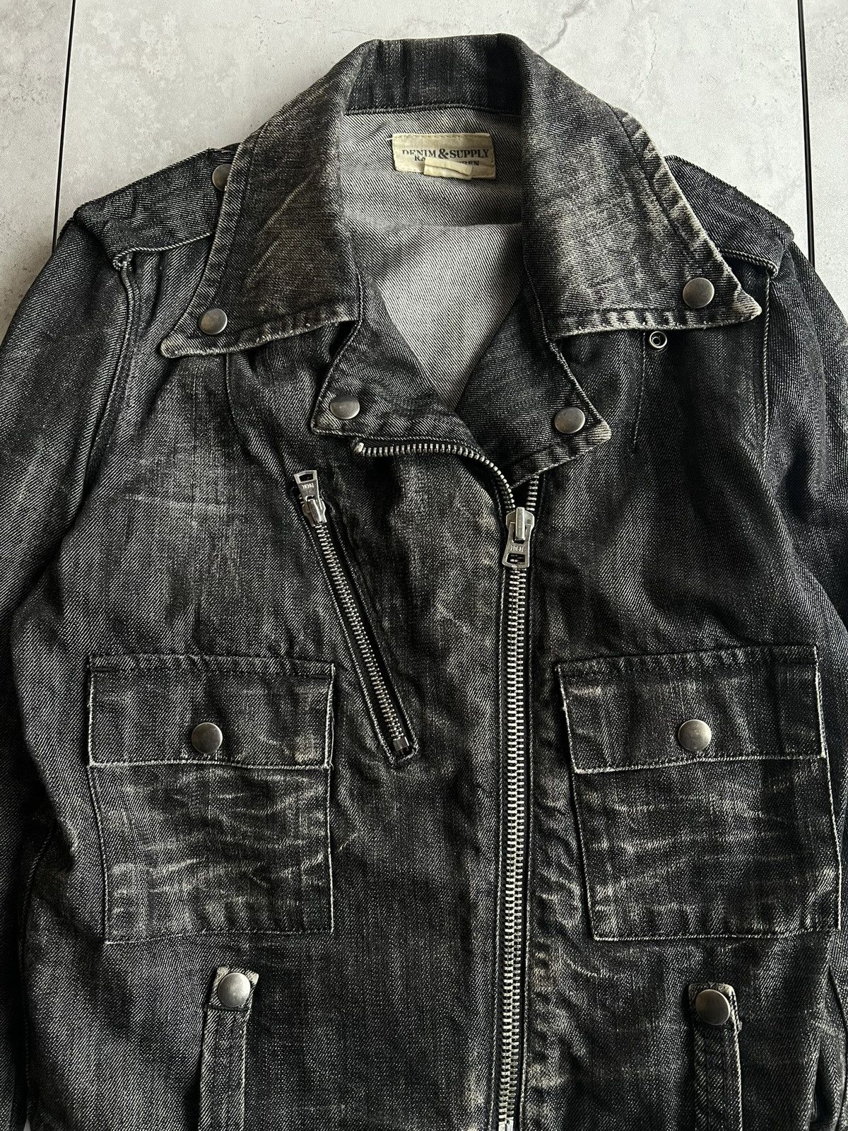 Ralph Lauren Ralph Lauren Denim & Supply Grey Denim Military Rider Jacket Size US S / EU 44-46 / 1 - 2 Thumbnail