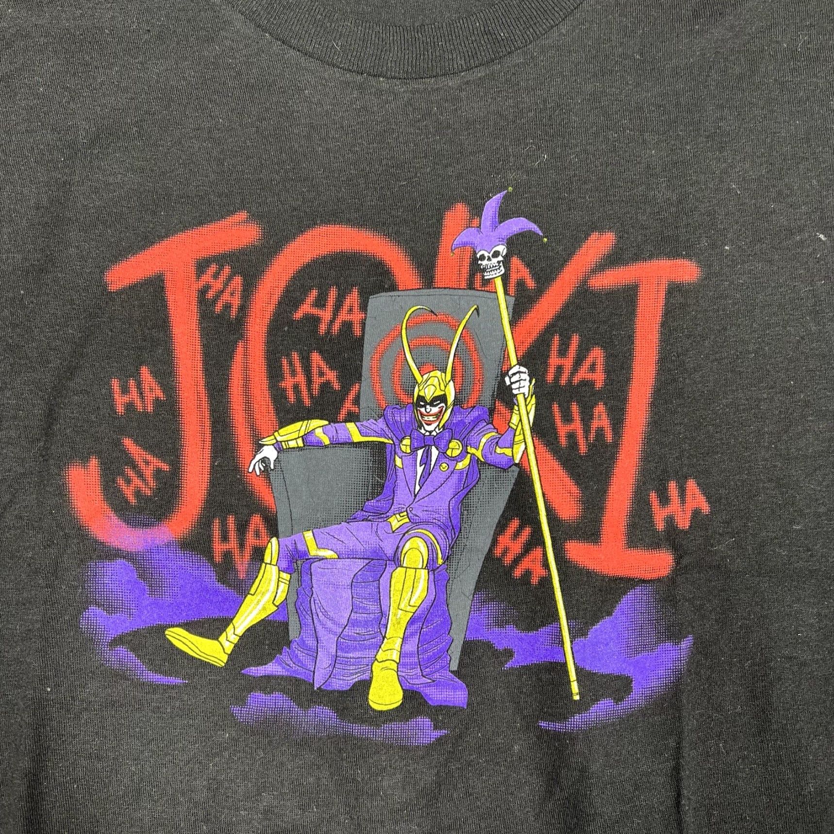 Vintage Loot Crate Marvel Loki DC Joker Mashup Joki Unisex T-Shirt Large Black Graphic Tee Short Sleeve Crew Neck Men XXXXXX Size US L / EU 52-54 / 3 - 2 Thumbnail