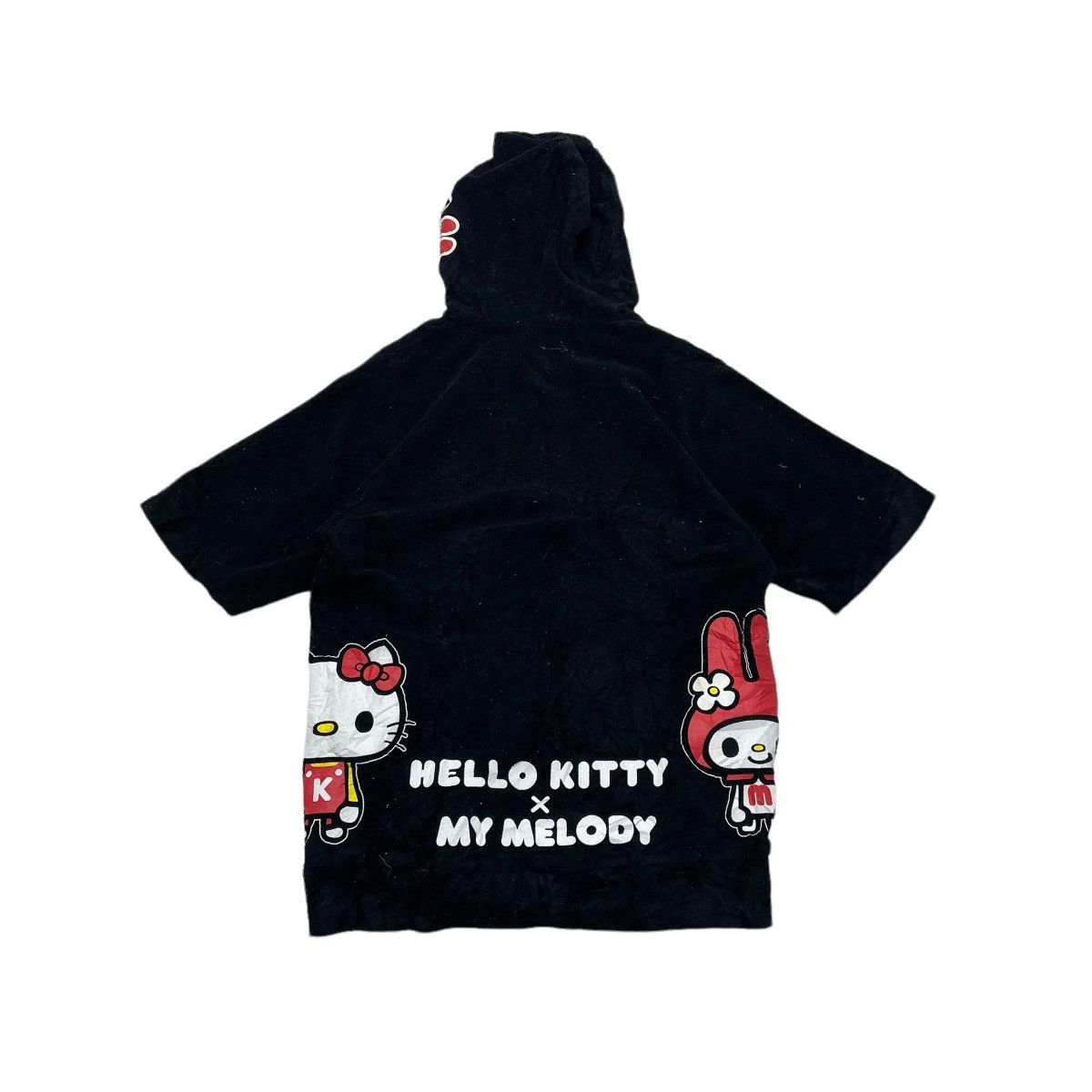 Japanese Brand × Vintage Vintage Hello Kitty X Melody Short Sleeve Hoodie Flecee Size S / US 4 / IT 40 - 1 Thumbnail