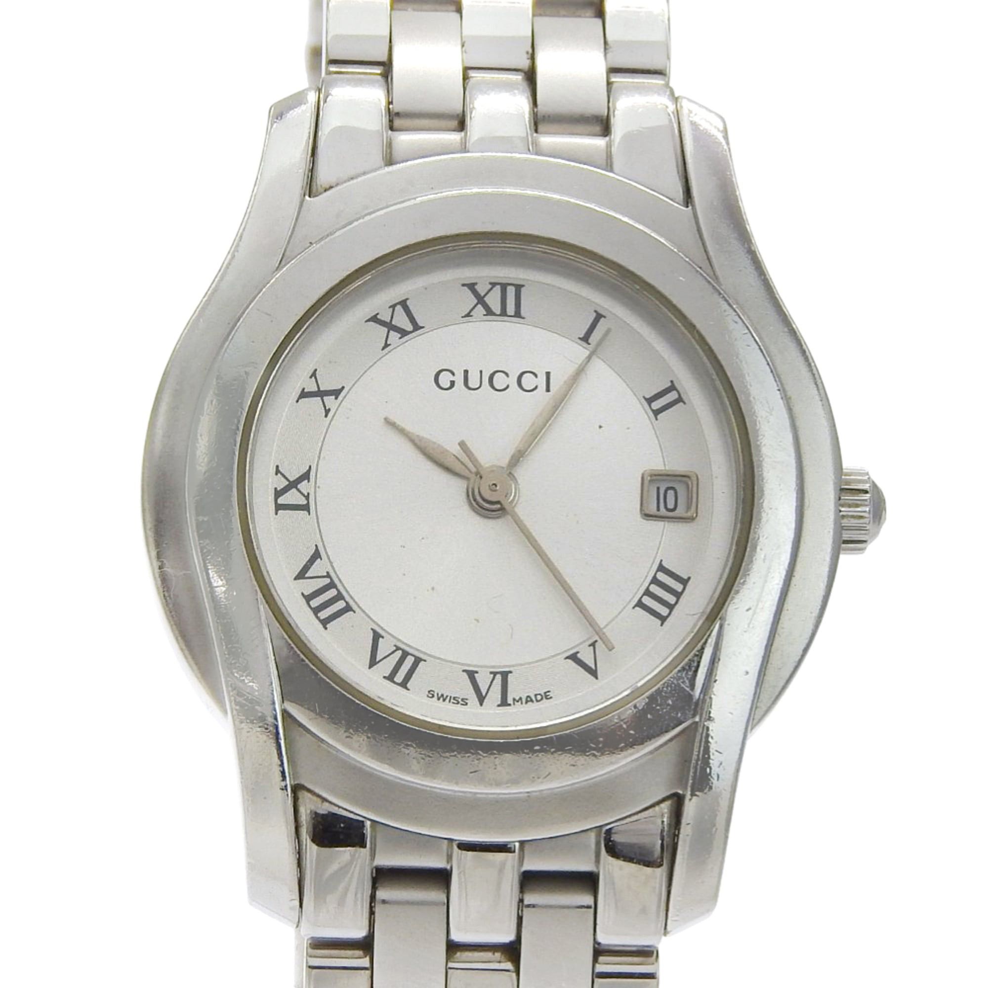 Gucci Gucci 5500L Stainless Steel Quartz Analog Watch with Silver Dial for Women Size ONE SIZE - 1 Thumbnail