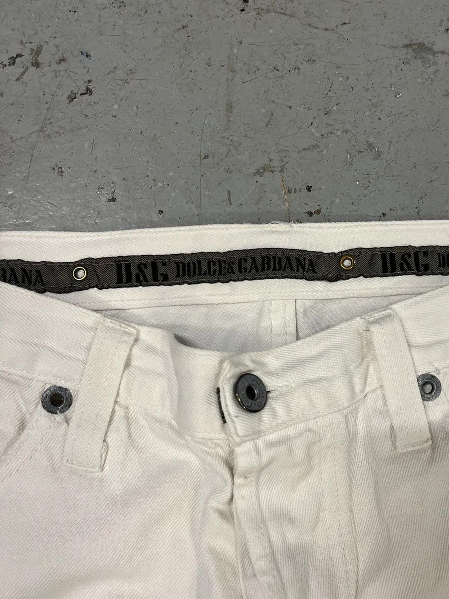 Designer × Dolce & Gabbana × Vintage AW2003 Dolce & Gabbana White Distressed Pants Size US 31 - 7 Thumbnail