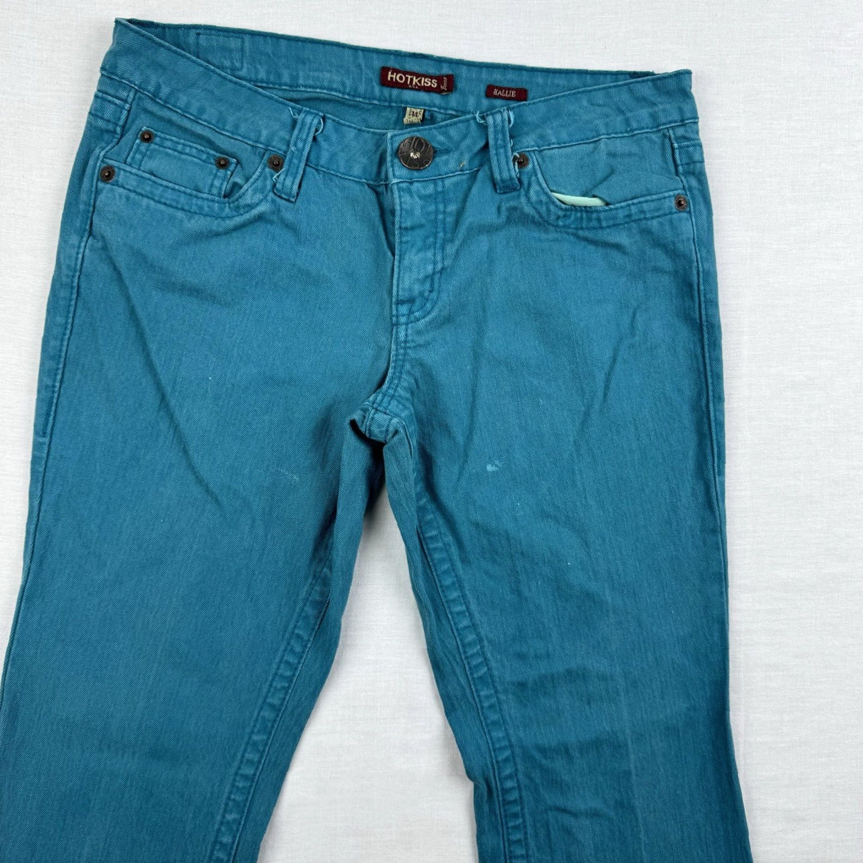 Vintage VINTAGE Y2K Hot Kiss Jeans Womens 11 Blue Flared Punk Hipster Hallie 2000s Grunge Size 32" / US 10 / IT 46 - 2 Thumbnail